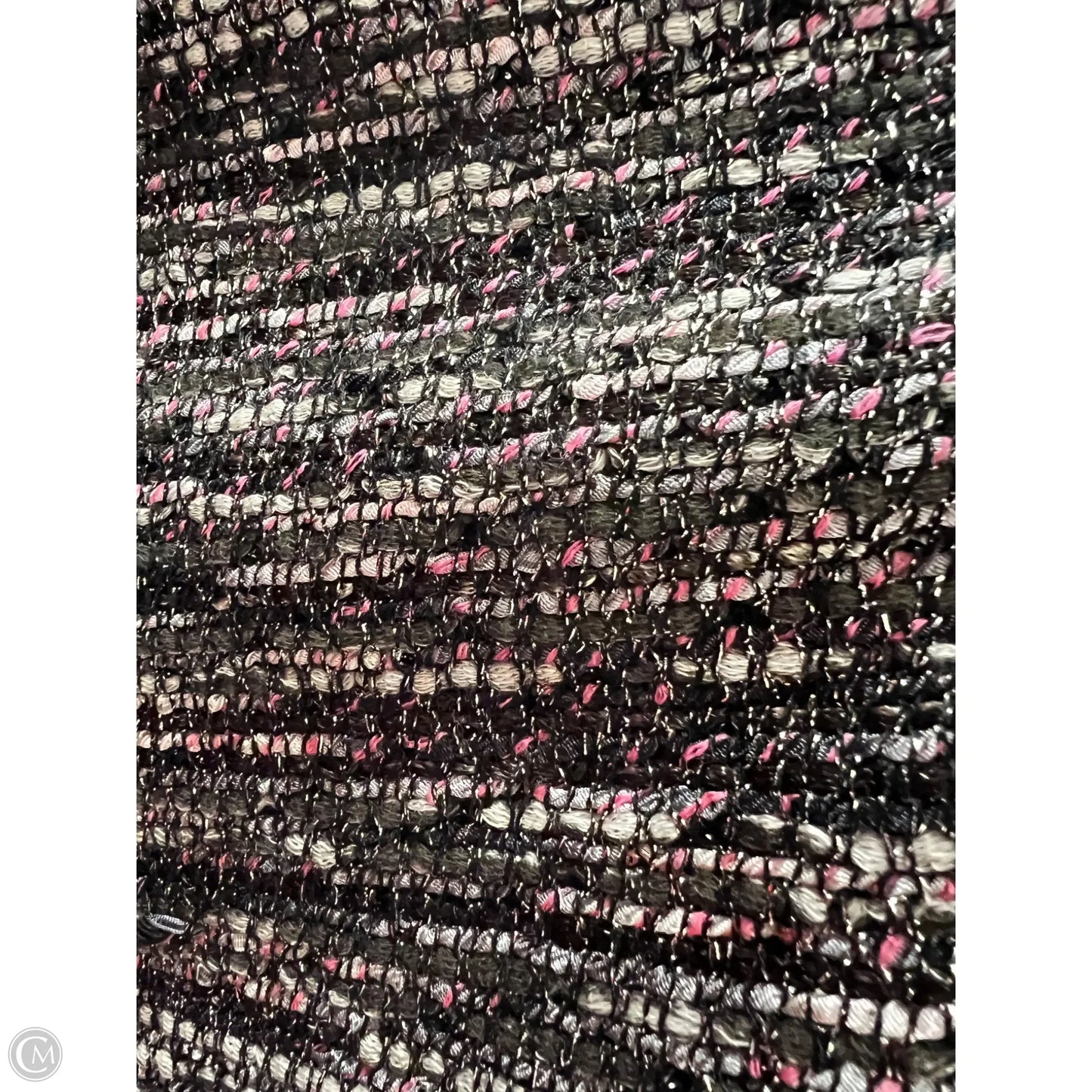 Top Short Sleeve Designer By St. John In Black & Pink, Size: Xl