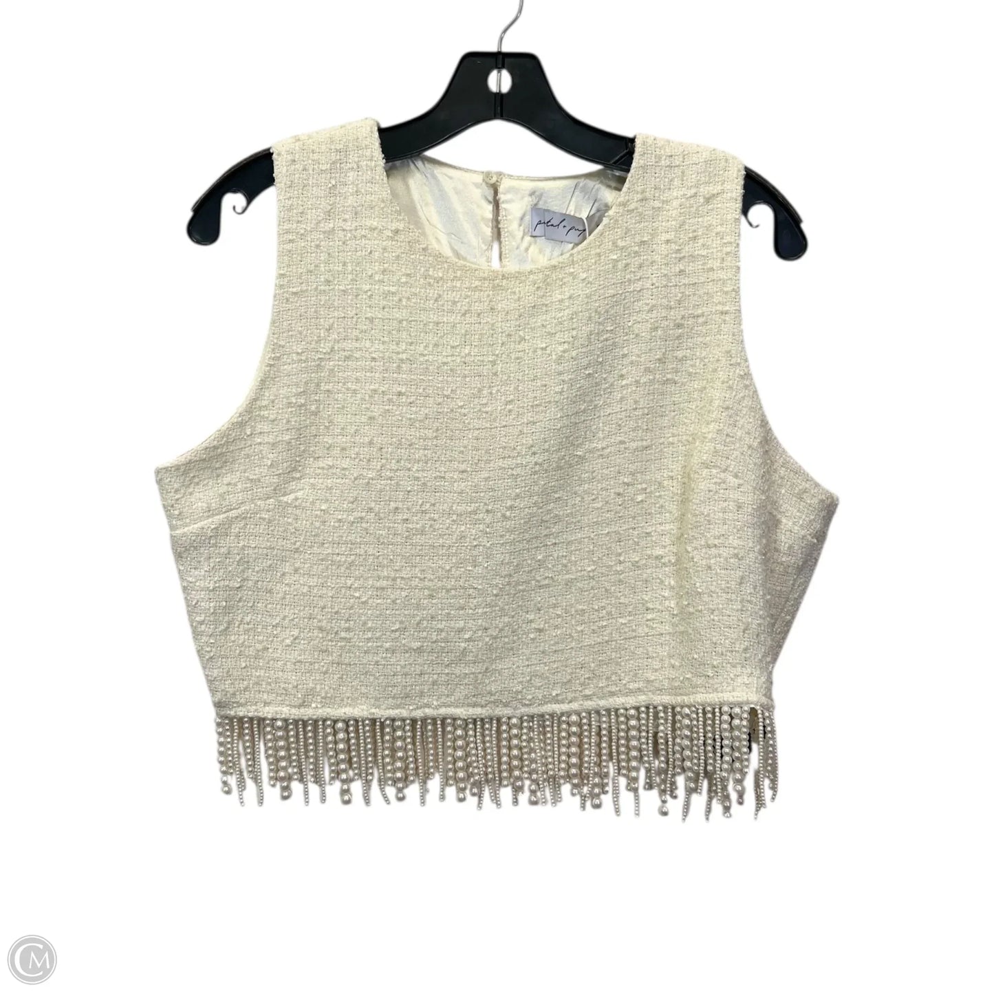 Top Sleeveless By Petal & Pup In Cream, Size: L