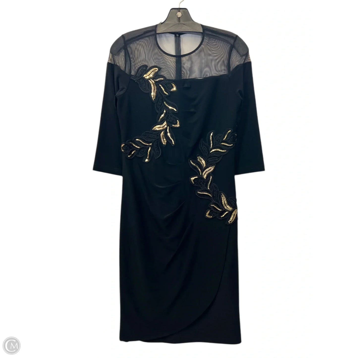 Dress Designer By Cmb In Black & Gold, Size: M
