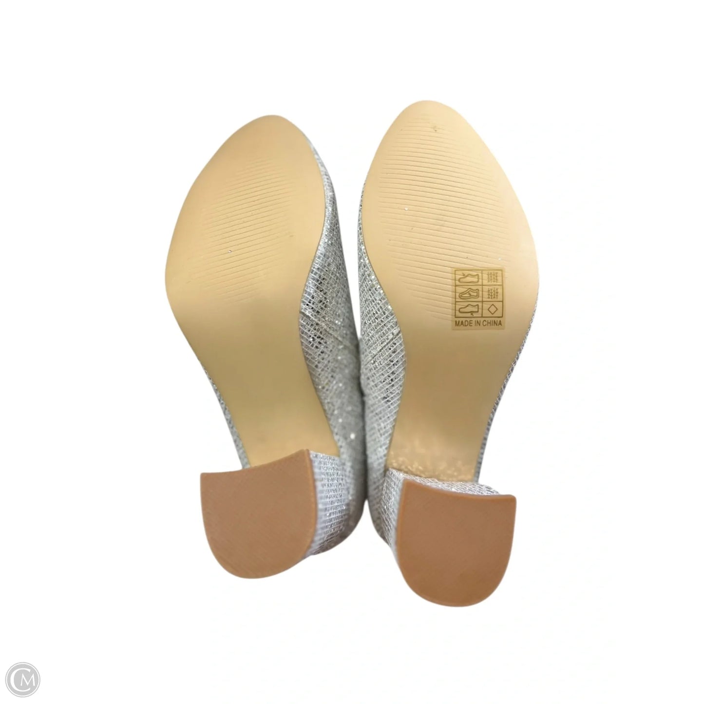 Boots Ankle Heels By Clothes Mentor In Silver, Size: 5