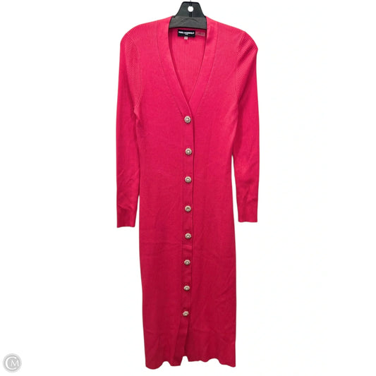 Dress Designer By Karl Lagerfeld In Pink, Size: S