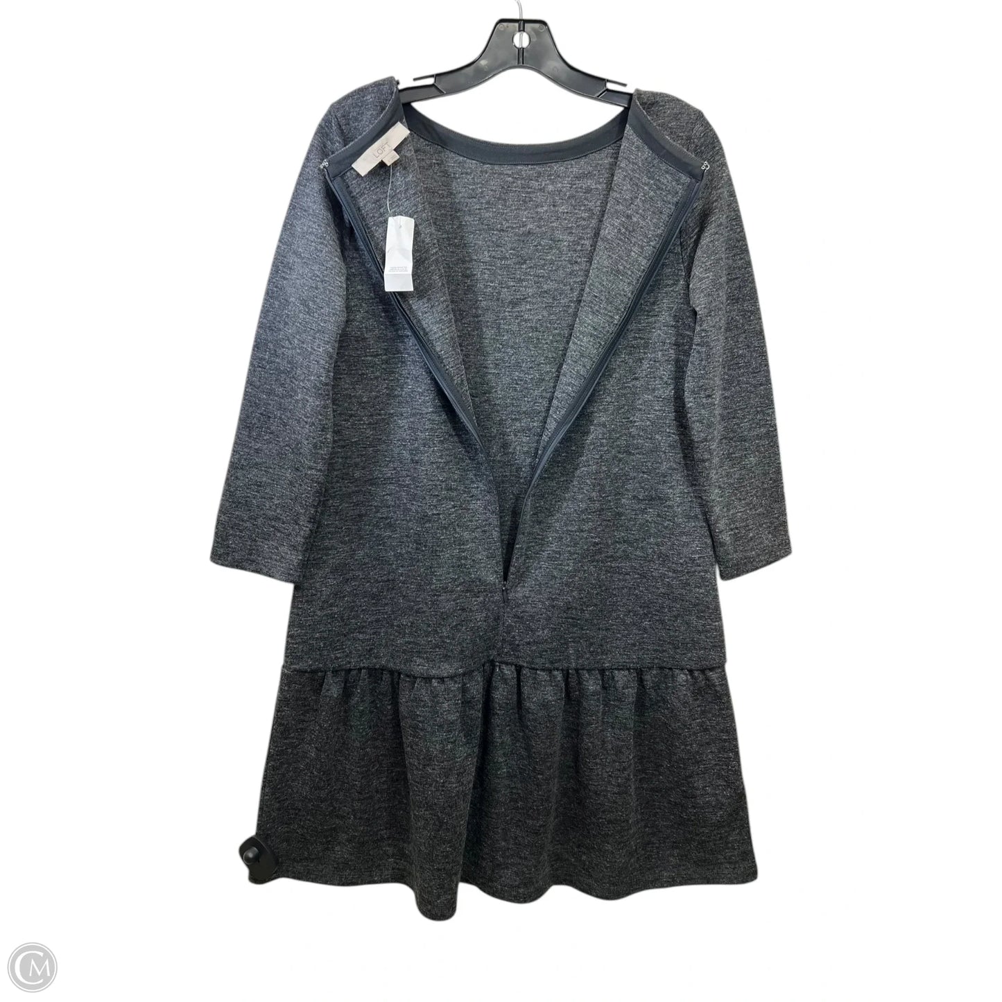 Dress Casual Midi By Loft In Grey, Size: S