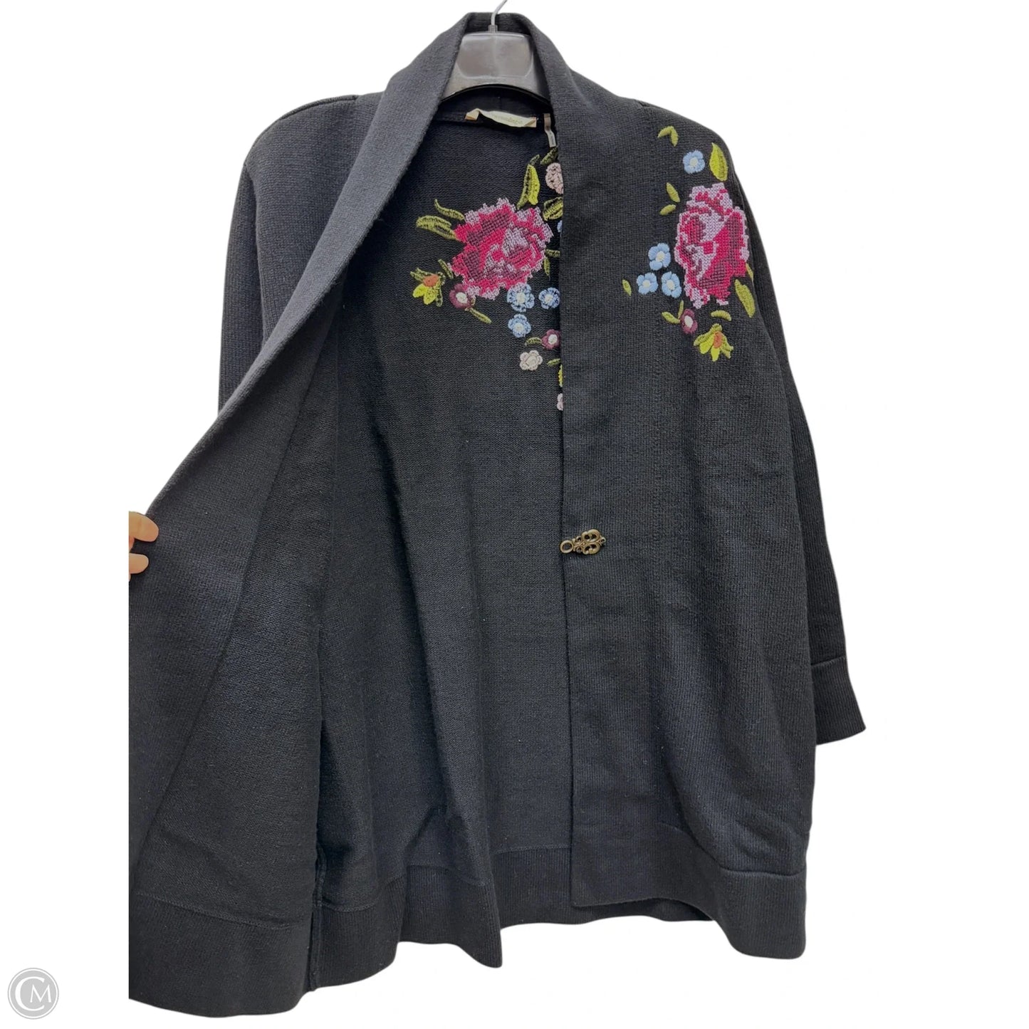 Sweater Cardigan By Soft Surroundings In Black, Size: 2x