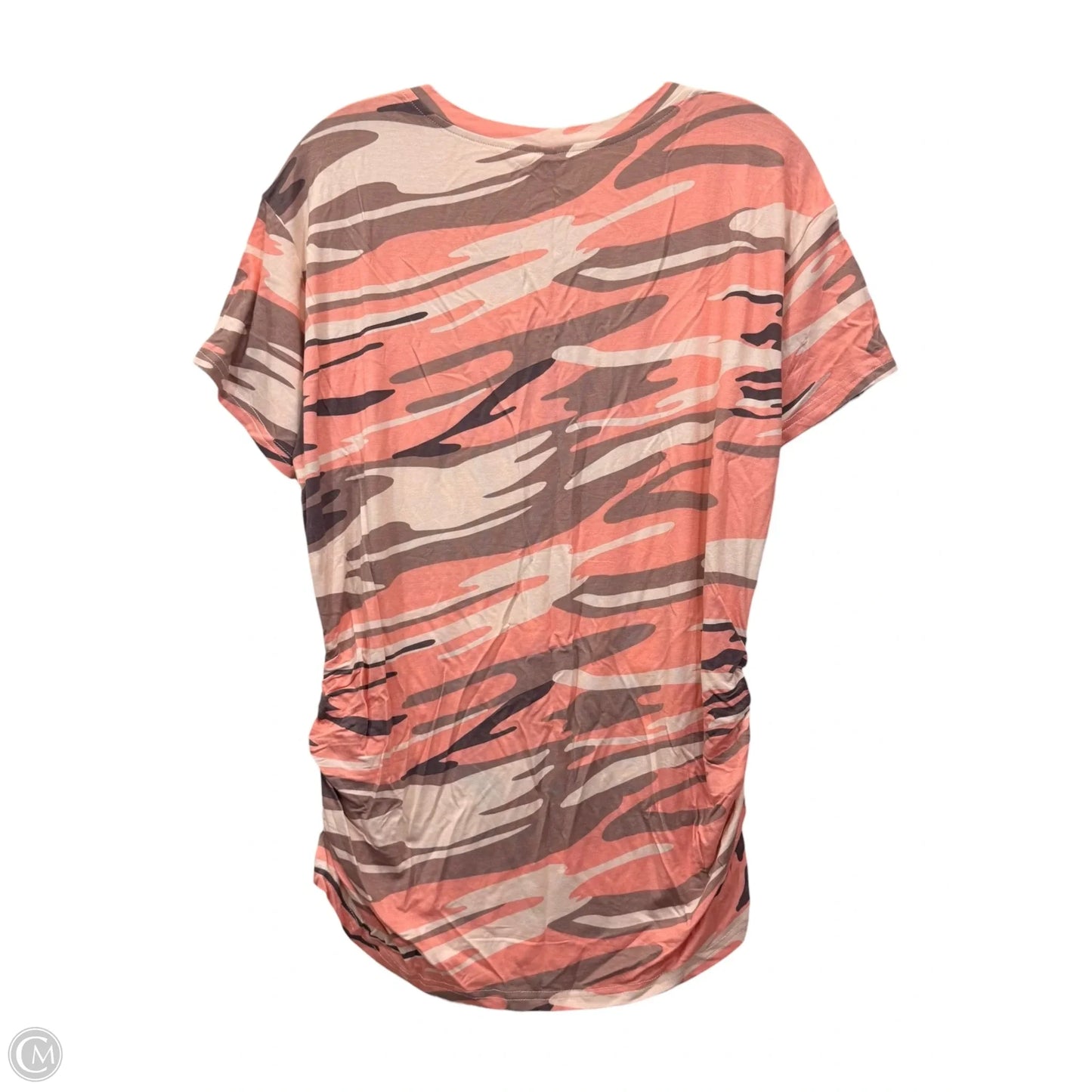 Top Short Sleeve By Anydoll In Brown & Pink, Size: M