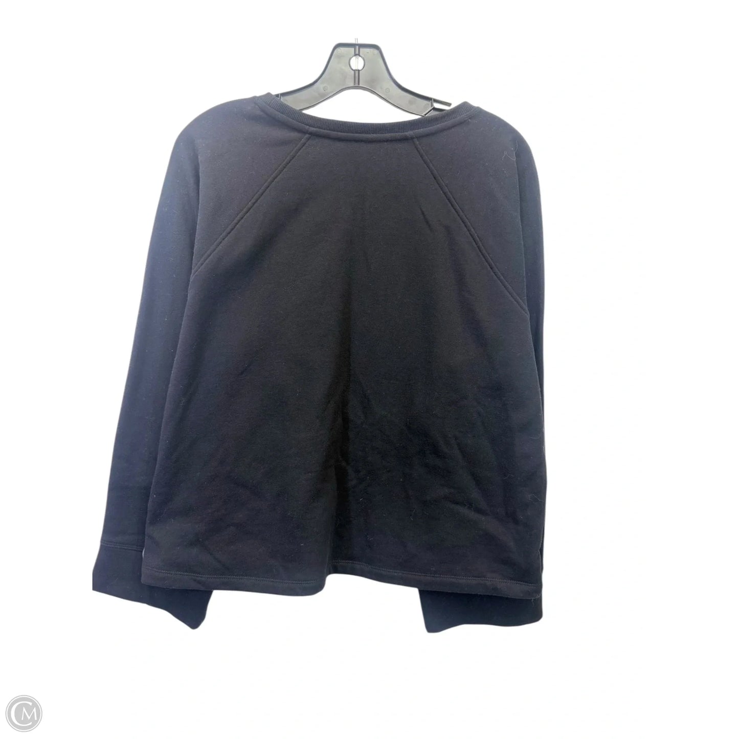 Sweatshirt Crewneck By Donna Karan In Black & Gold, Size: L