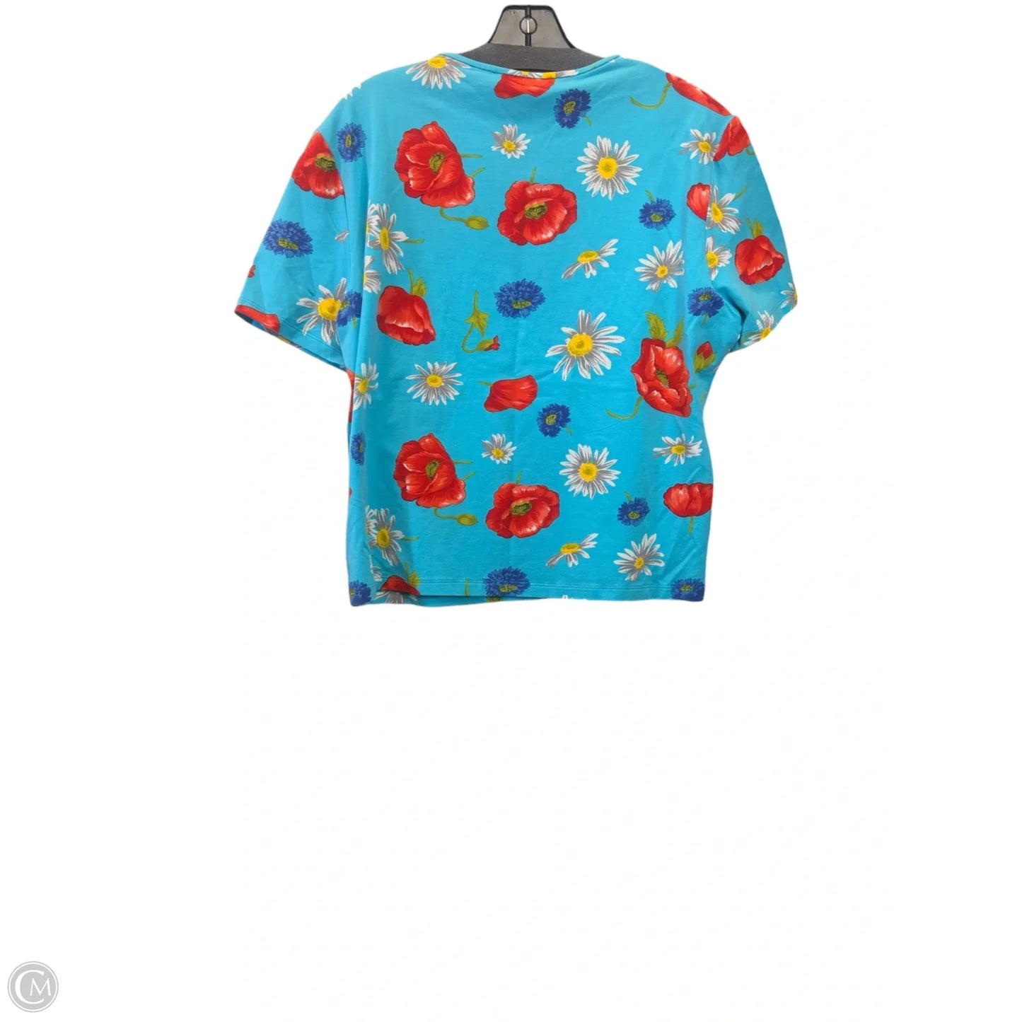 Top Short Sleeve By St. John In Floral Print, Size: L