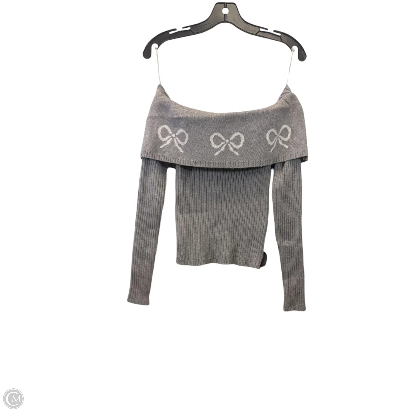 Sweater By Madden Girl In Grey, Size: L