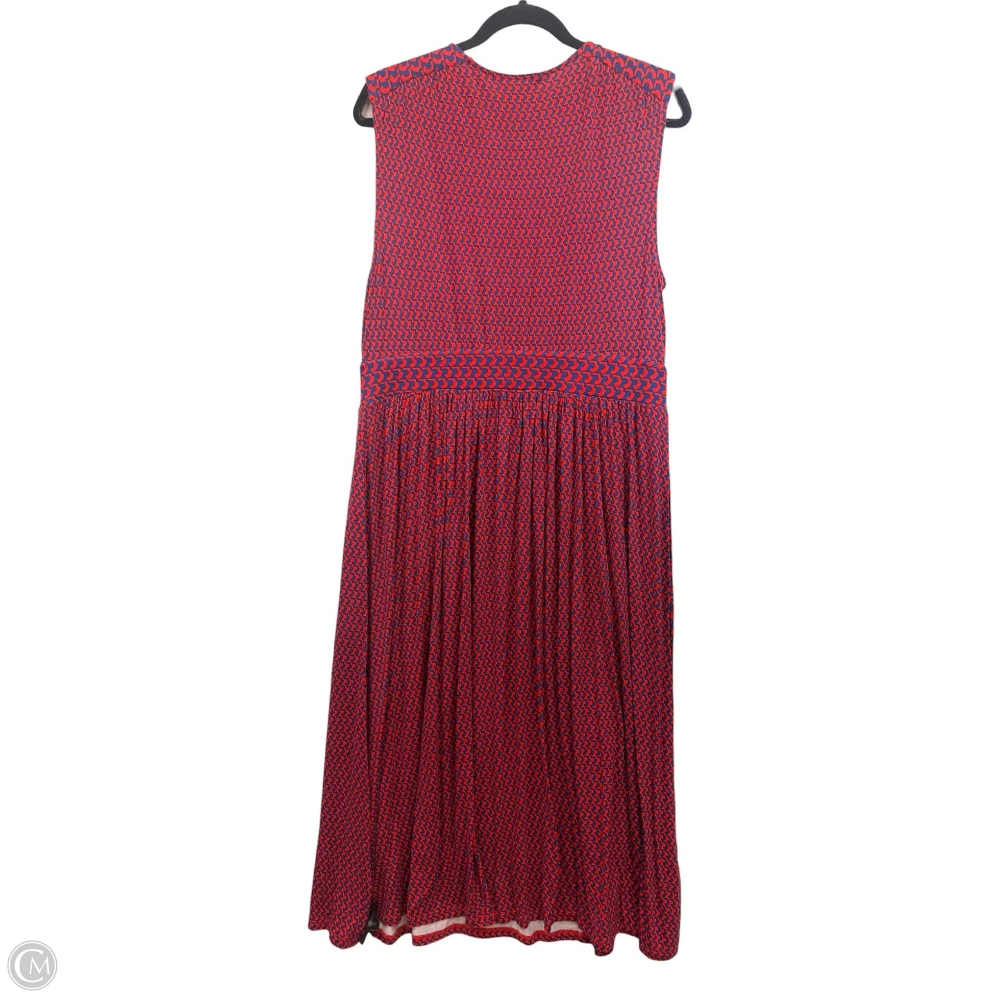 Dress Casual Midi By Boden In Blue & Red, Size: L