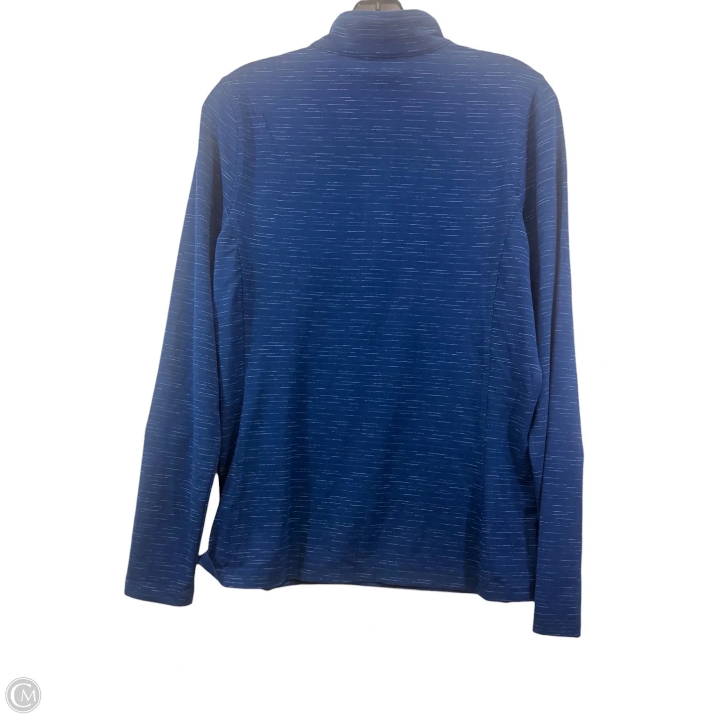 Athletic Top Long Sleeve Collar By Nike In Blue, Size: Xl