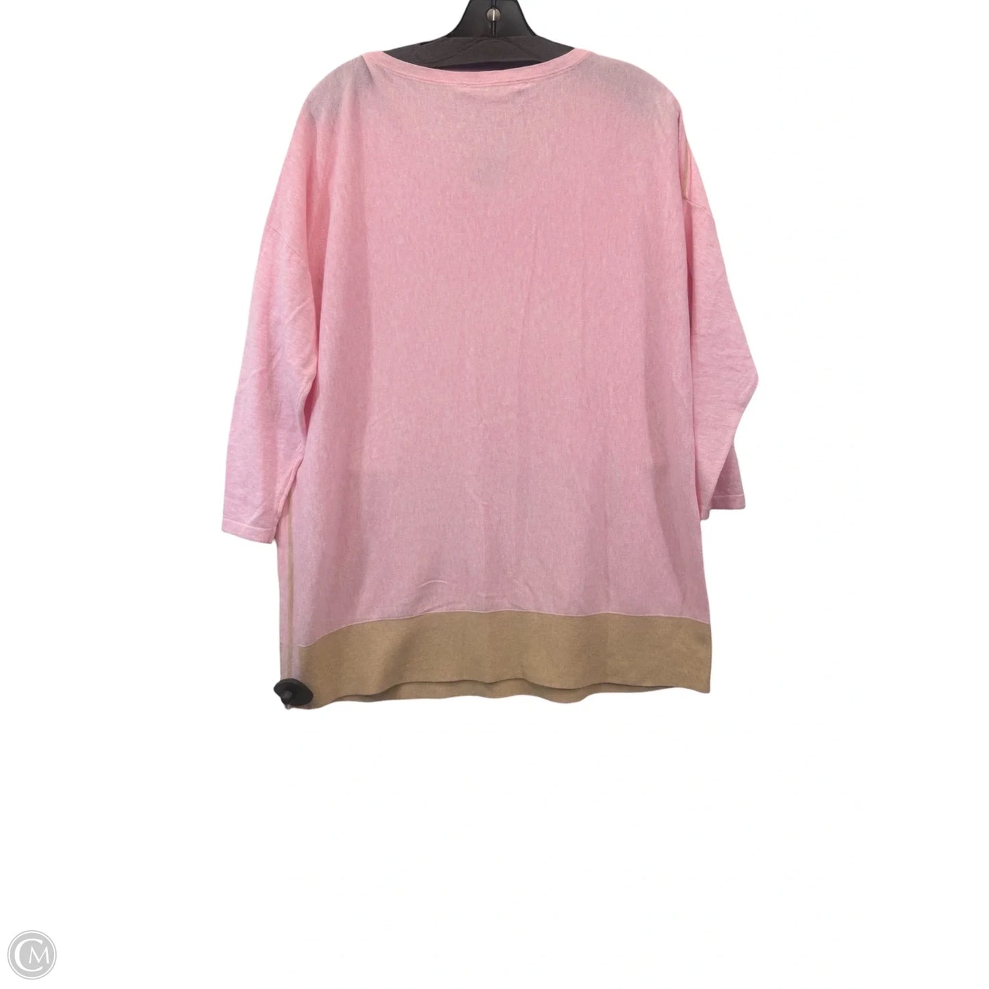 Top 3/4 Sleeve Designer By Lilly Pulitzer In Pink, Size: Xl