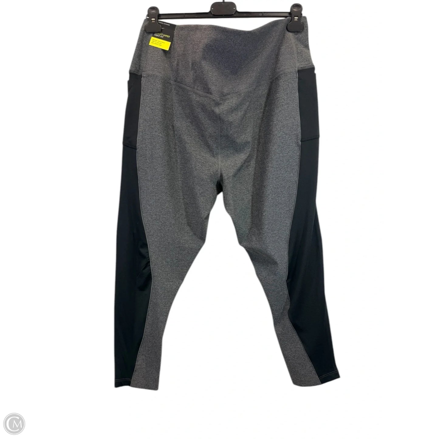 Athletic Leggings By Nike In Black & Grey, Size: 2x