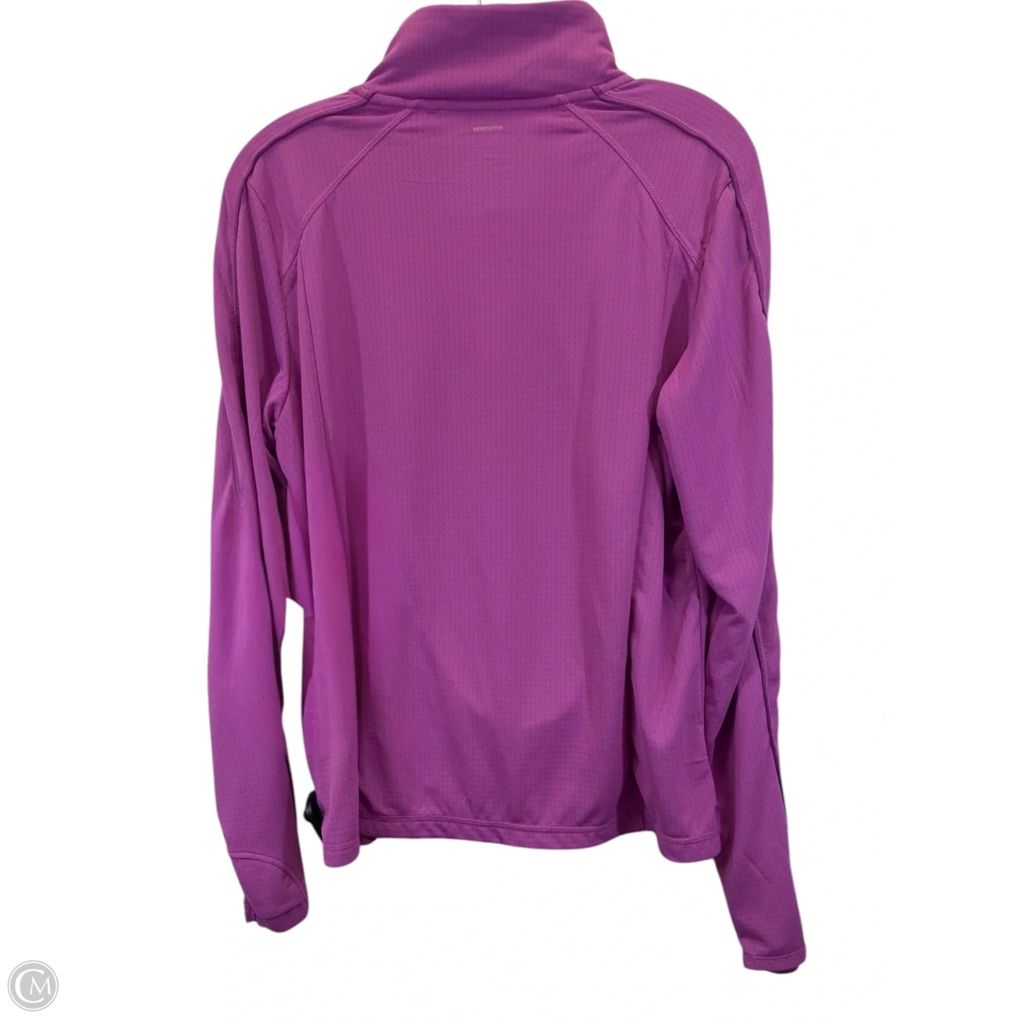 Athletic Top Long Sleeve Collar By Mondetta In Purple, Size: L