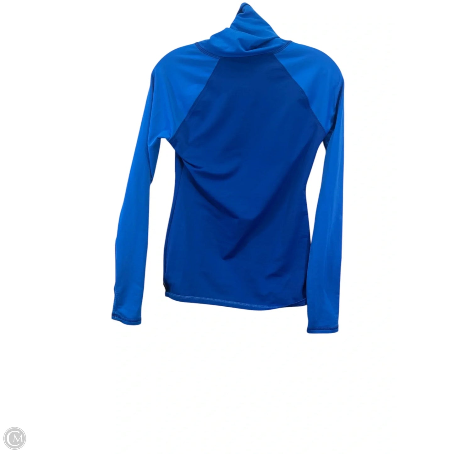Athletic Top Long Sleeve Collar By Champion In Blue, Size: Xs