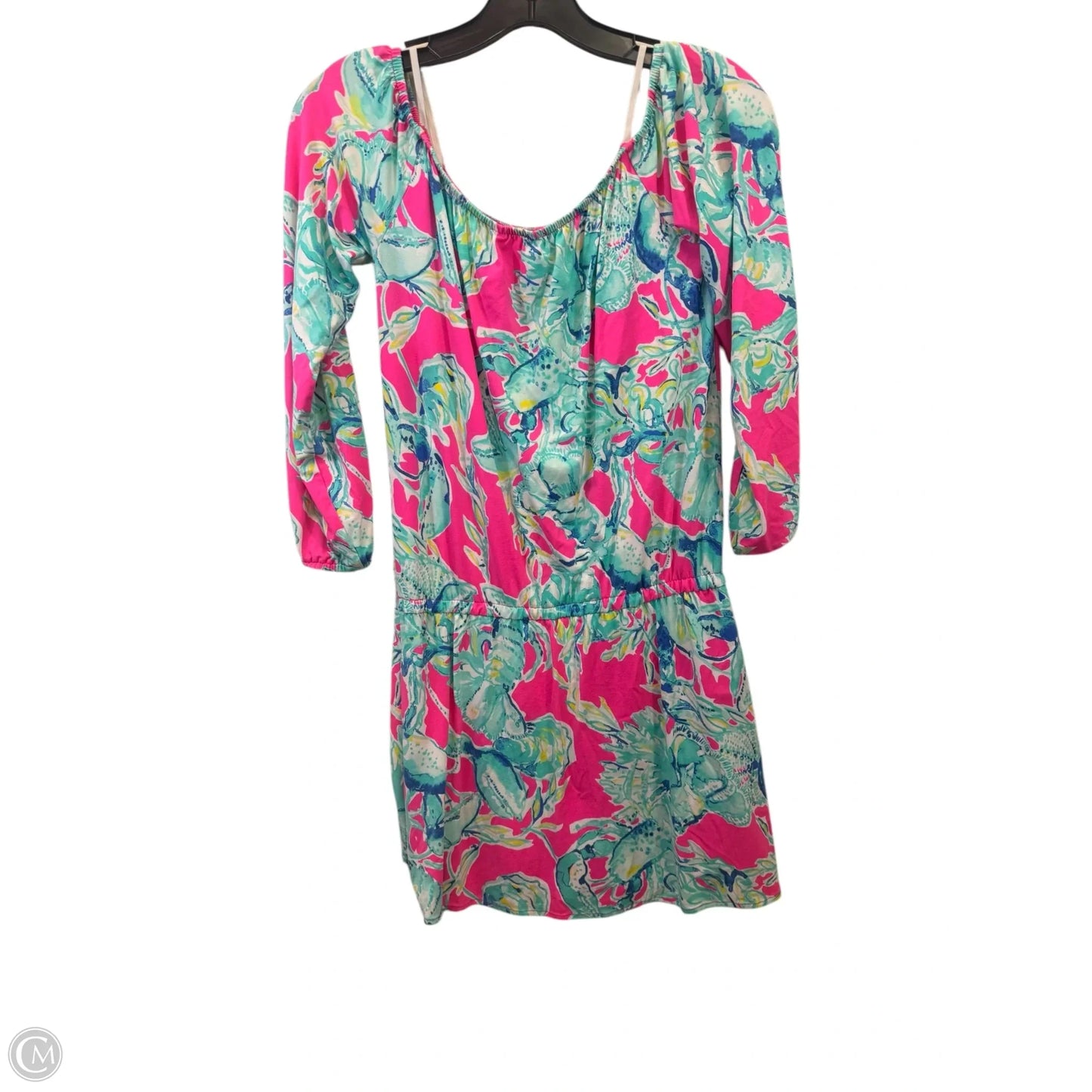 Romper Designer By Lilly Pulitzer In Green & Pink, Size: Xs