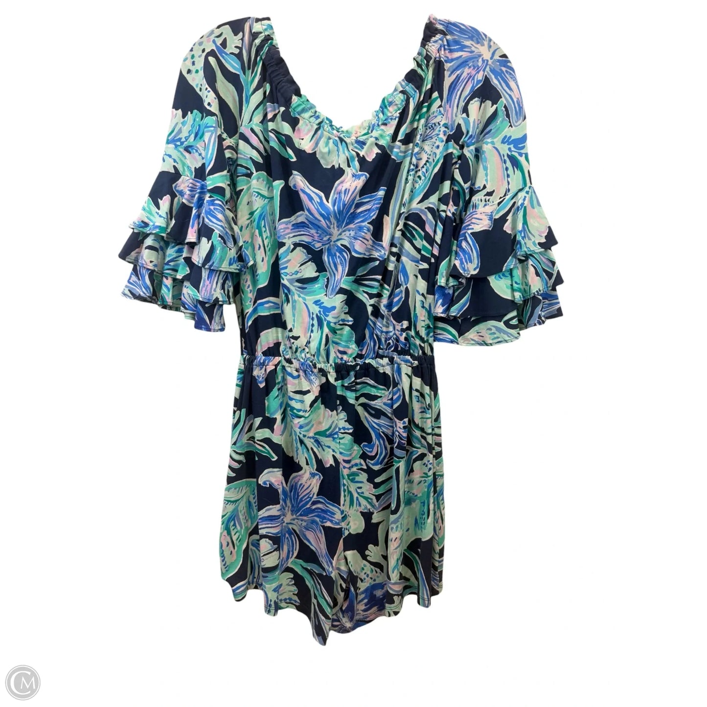 Romper Designer By Lilly Pulitzer In Blue & Green, Size: Xs