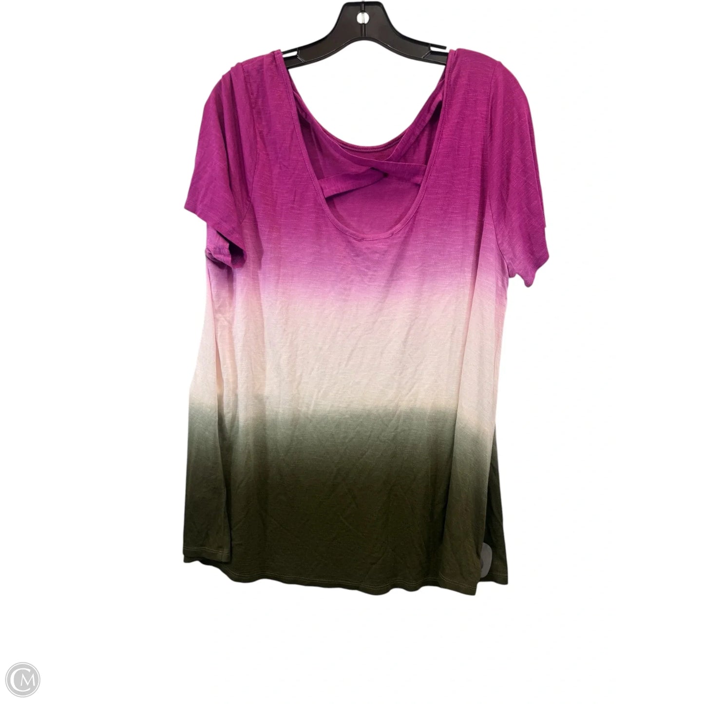Top Short Sleeve By Torrid In Green & Purple, Size: Xl