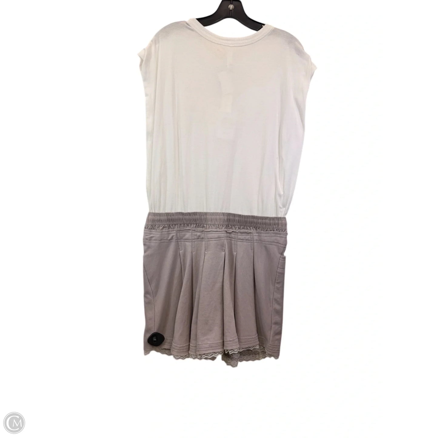 Dress Casual Midi By Daily Practice By Anthropologie In Grey & White, Size: L