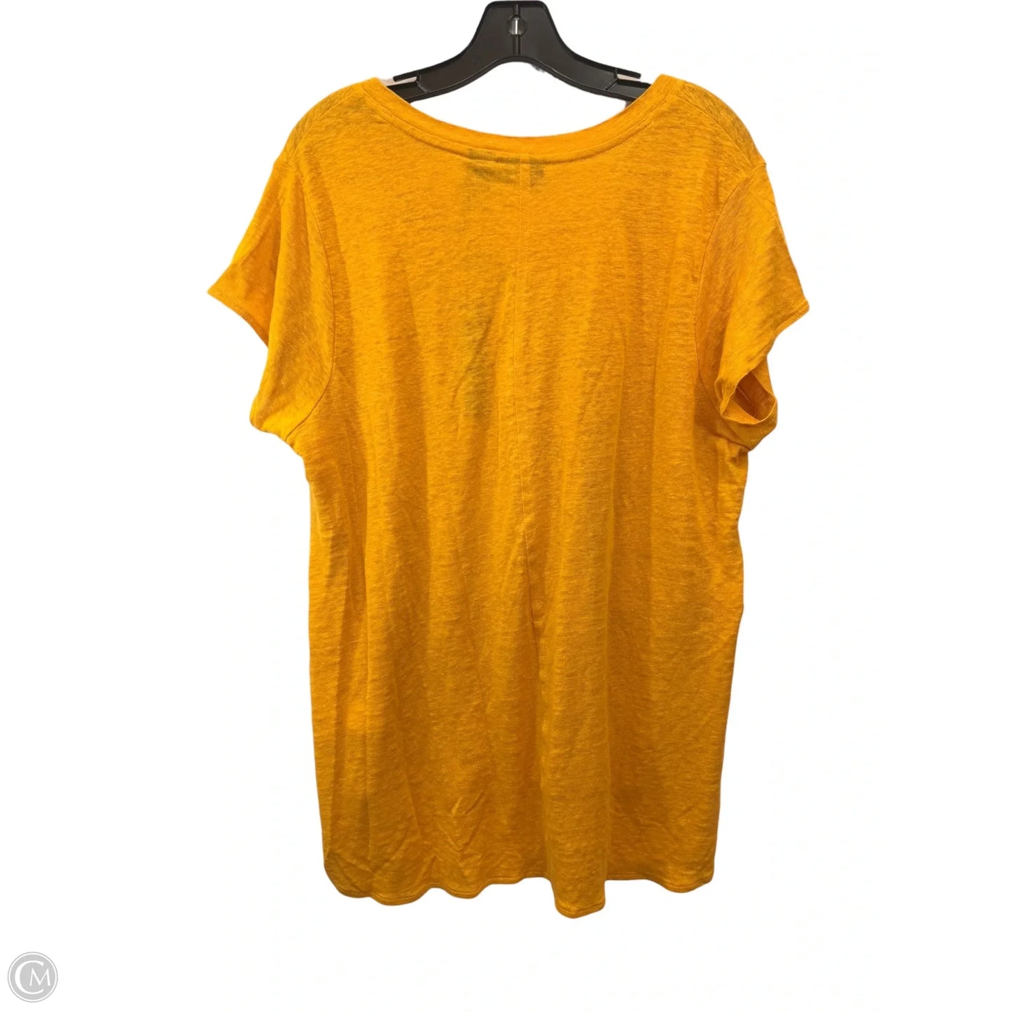 Top Short Sleeve By Tahari In Yellow, Size: Xl