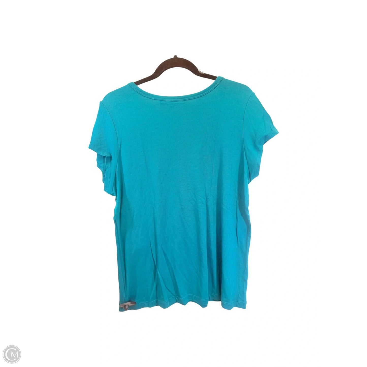Top Short Sleeve Basic By Tahari In Green, Size: Xl