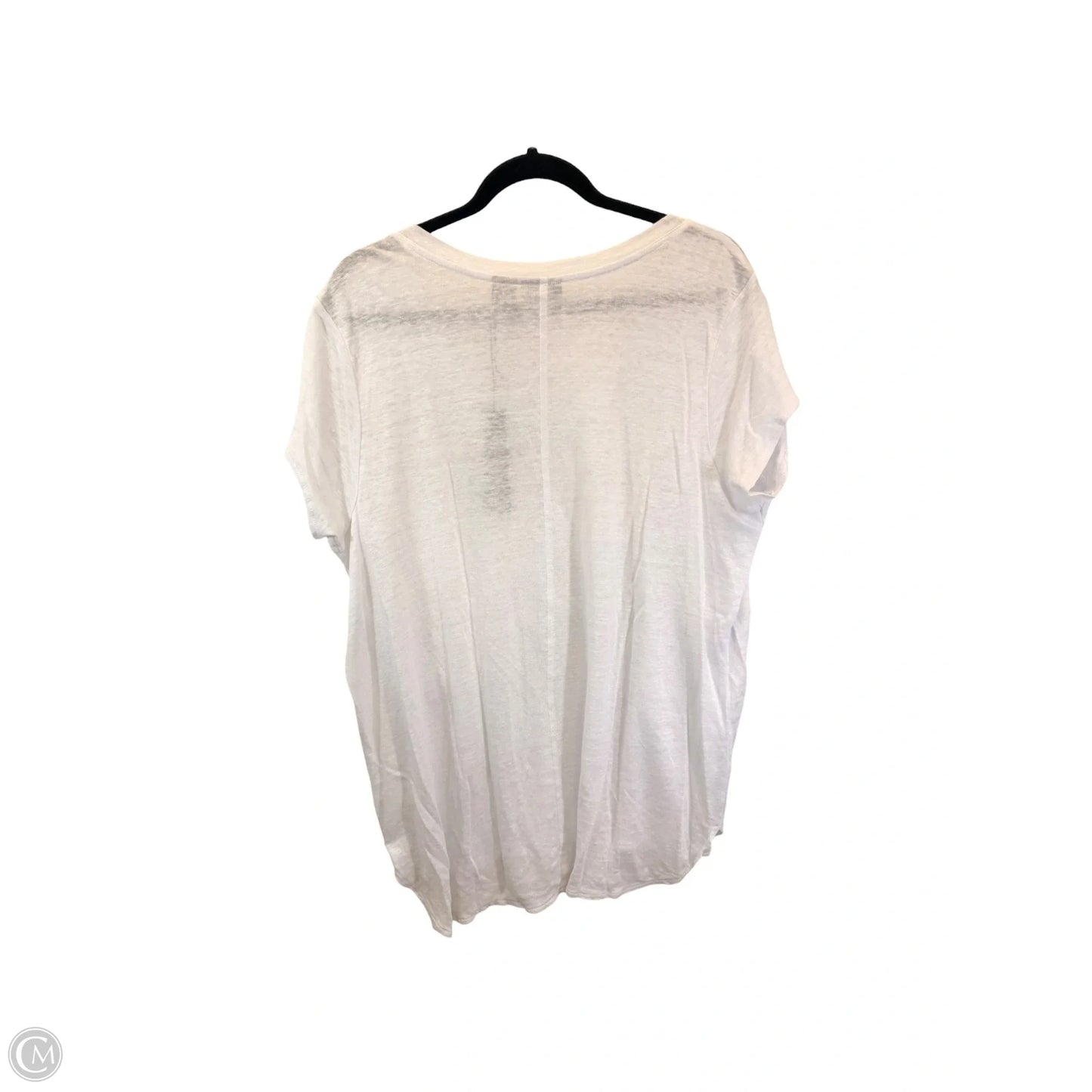 Top Short Sleeve Basic By Tahari In White, Size: Xl
