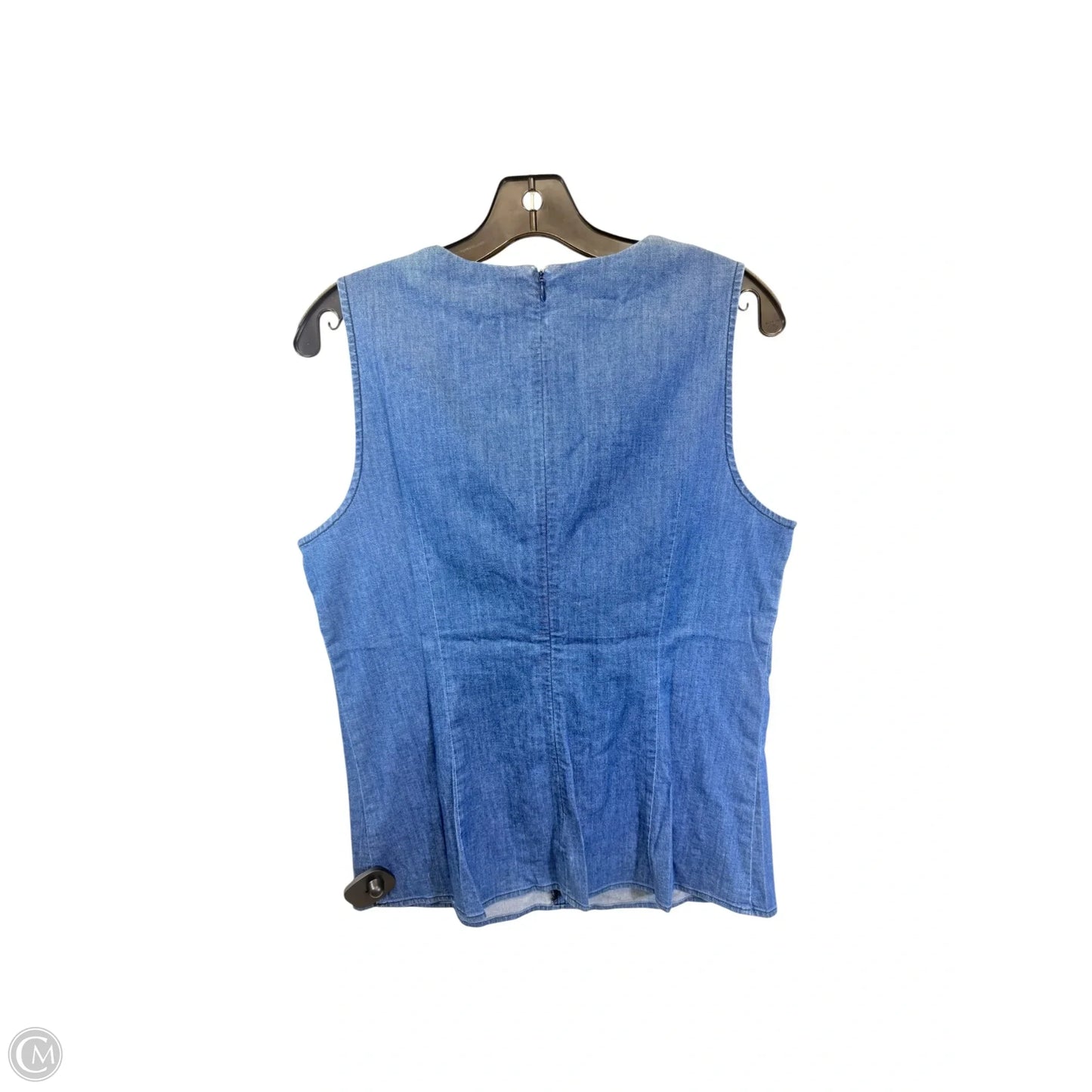 Top Sleeveless By Banana Republic In Blue Denim, Size: M