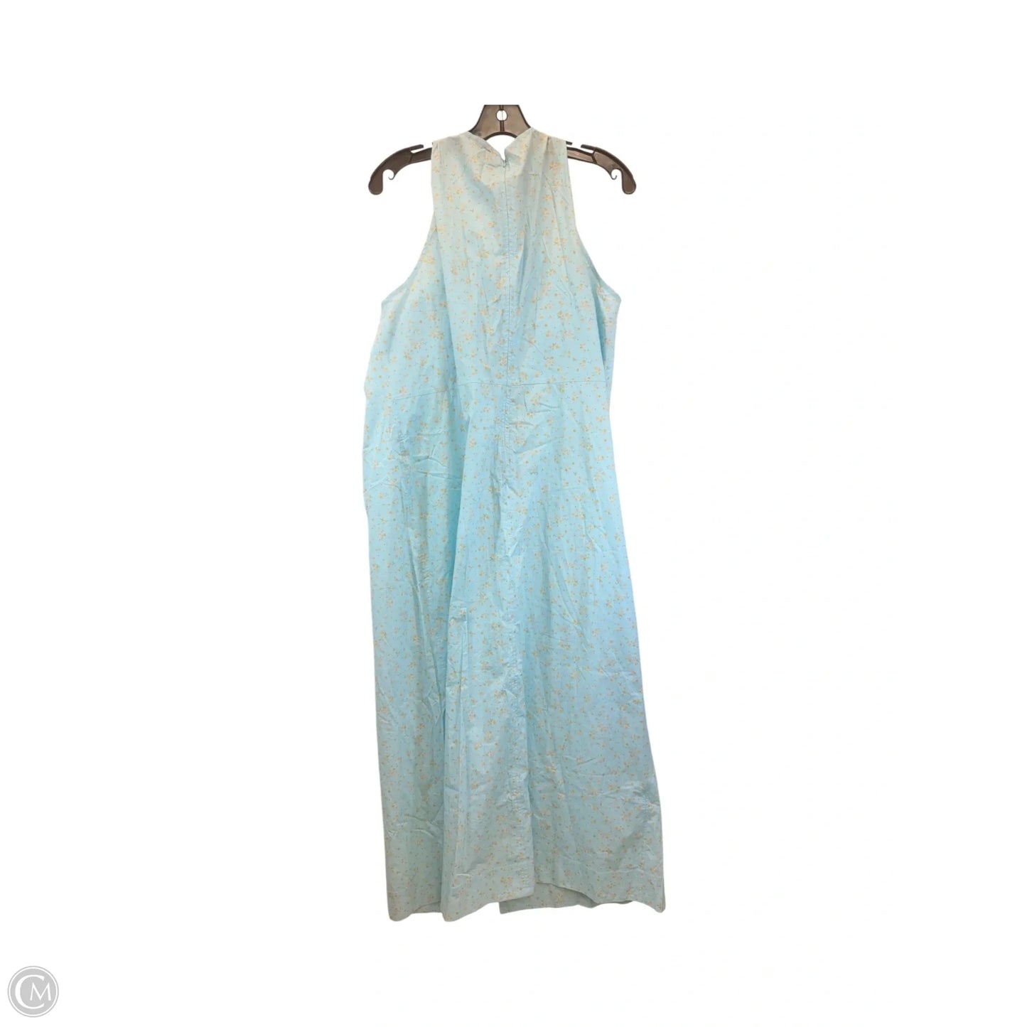 Dress Casual Maxi By Ganni In Blue & Yellow, Size: Xl