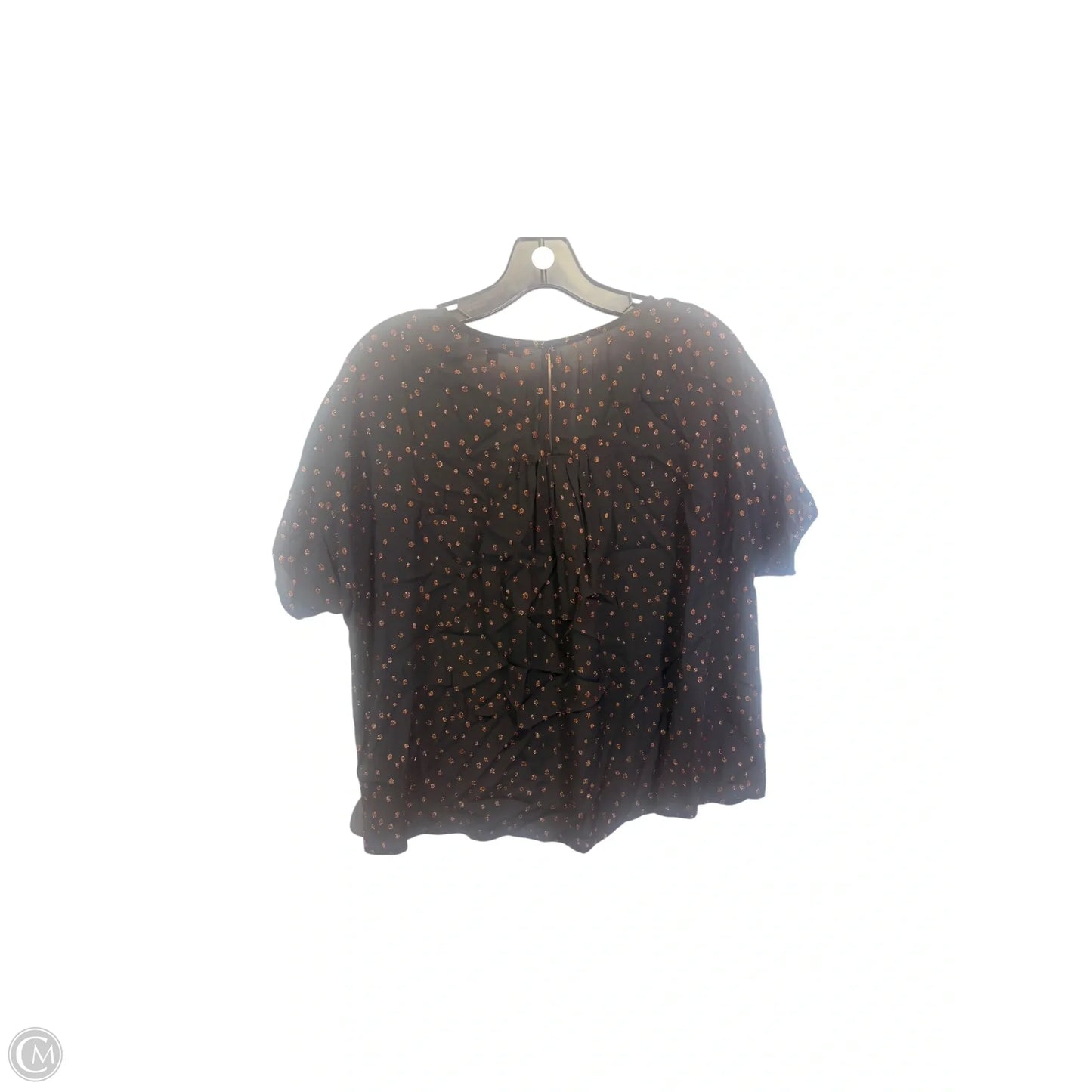 Top Short Sleeve By Madewell In Black & Orange, Size: Xs