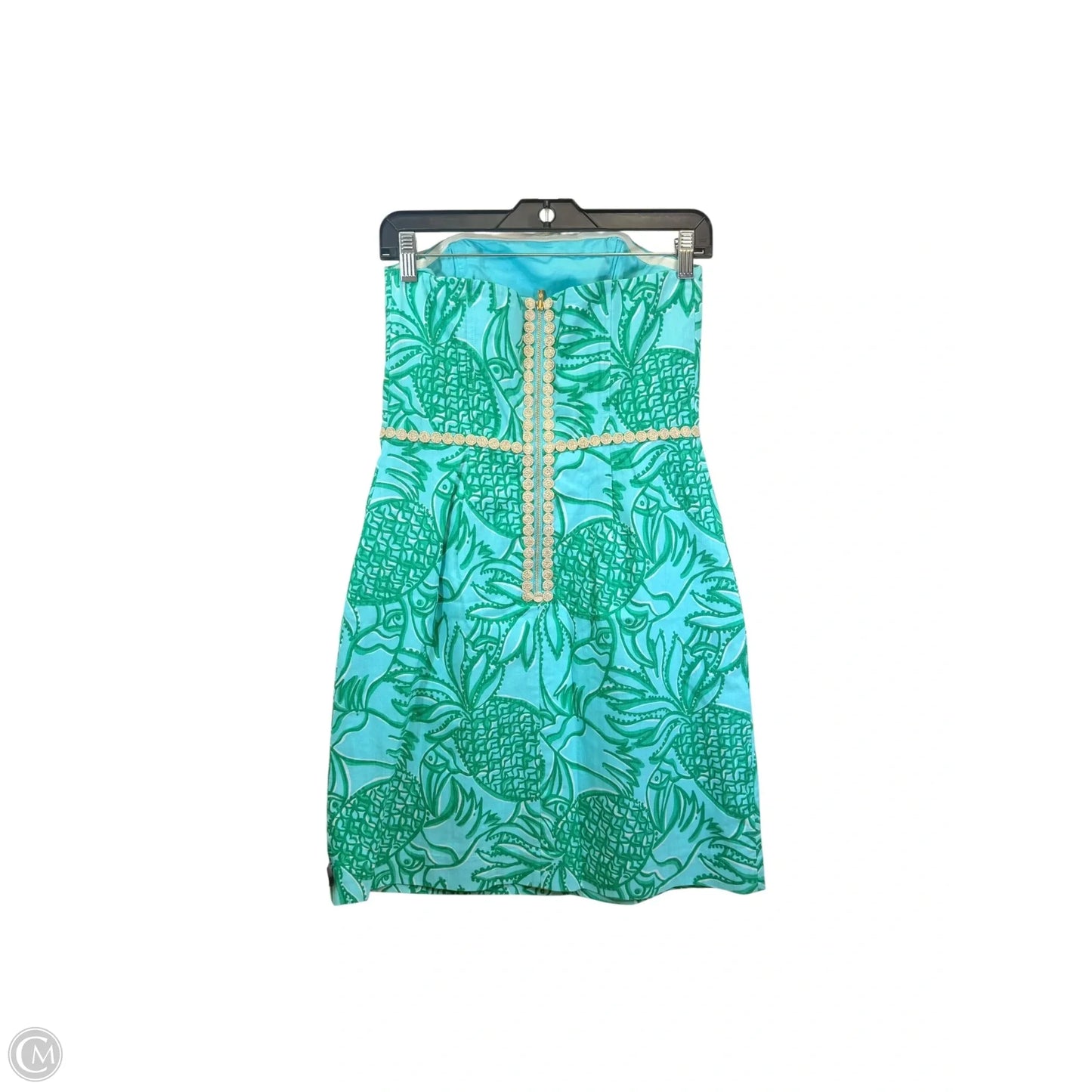 Dress Designer By Lilly Pulitzer In Blue & Green, Size: 4