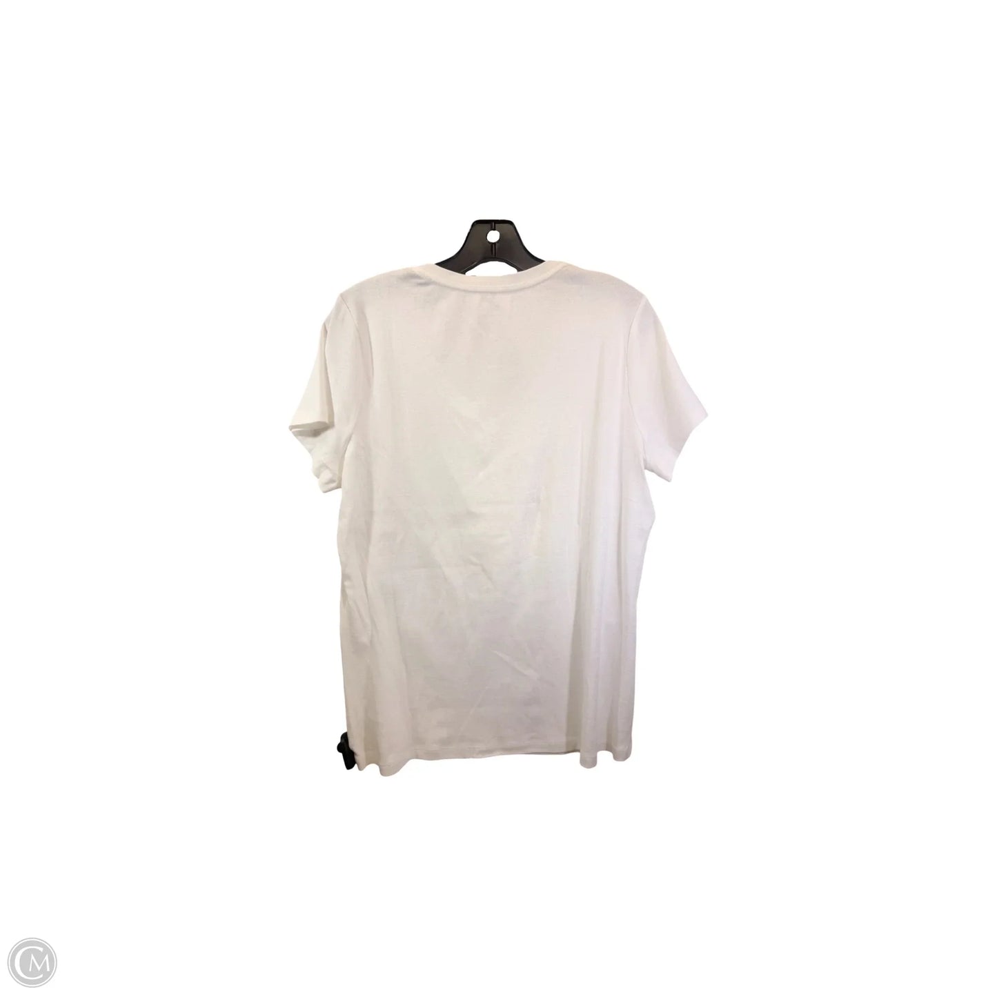 Top Short Sleeve Basic By St Johns Bay In White, Size: L
