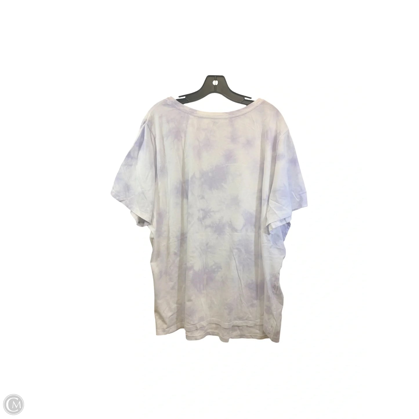 Top Short Sleeve Basic By D&co. In Tie Dye Print, Size: 3x