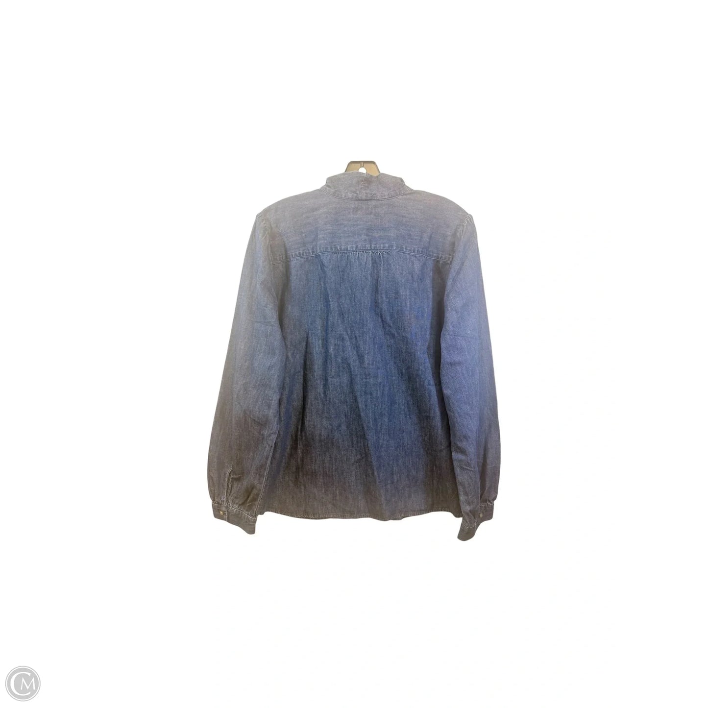 Top Long Sleeve By J. Crew In Blue Denim, Size: Xl