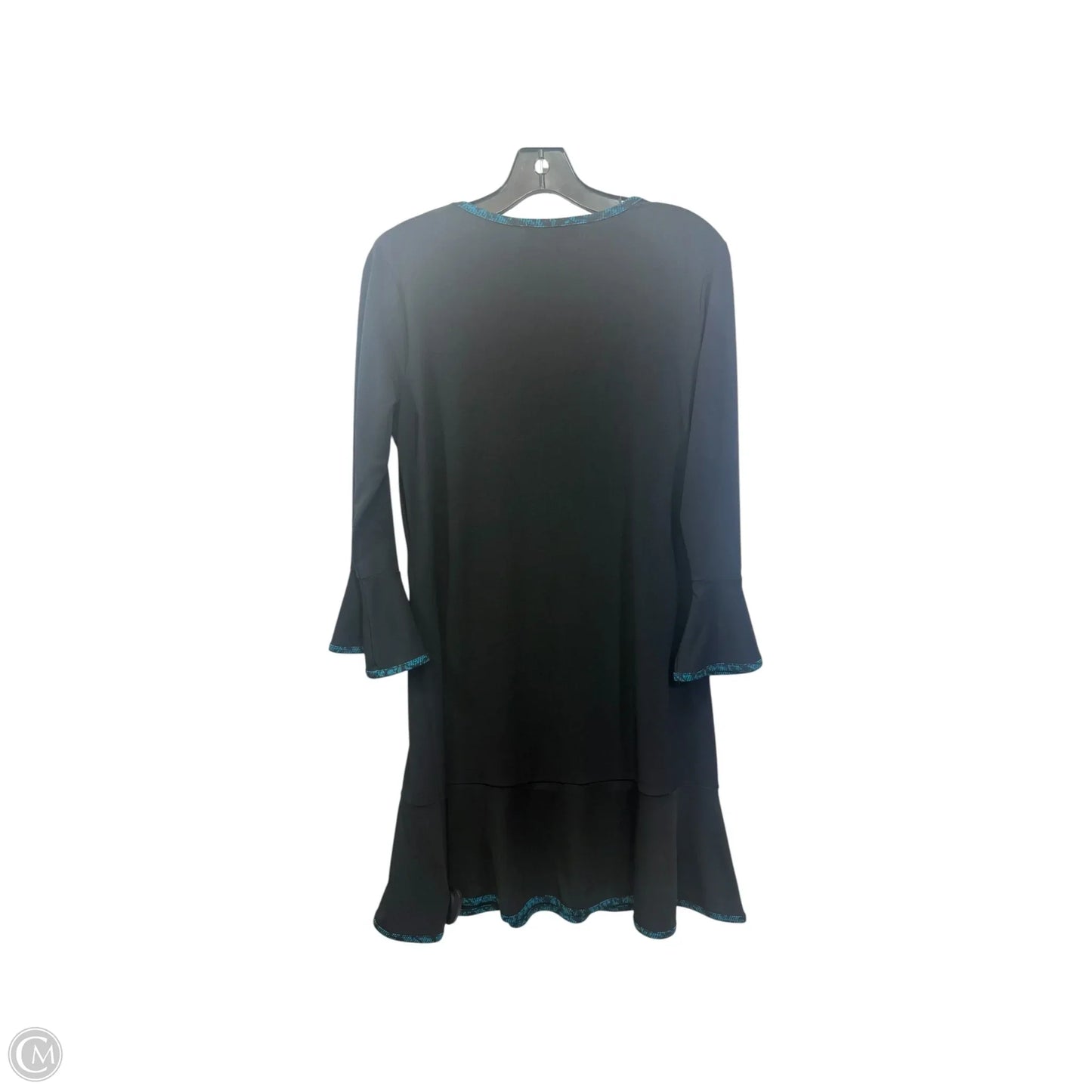 Dress Casual Midi By Michael By Michael Kors In Black & Blue, Size: M