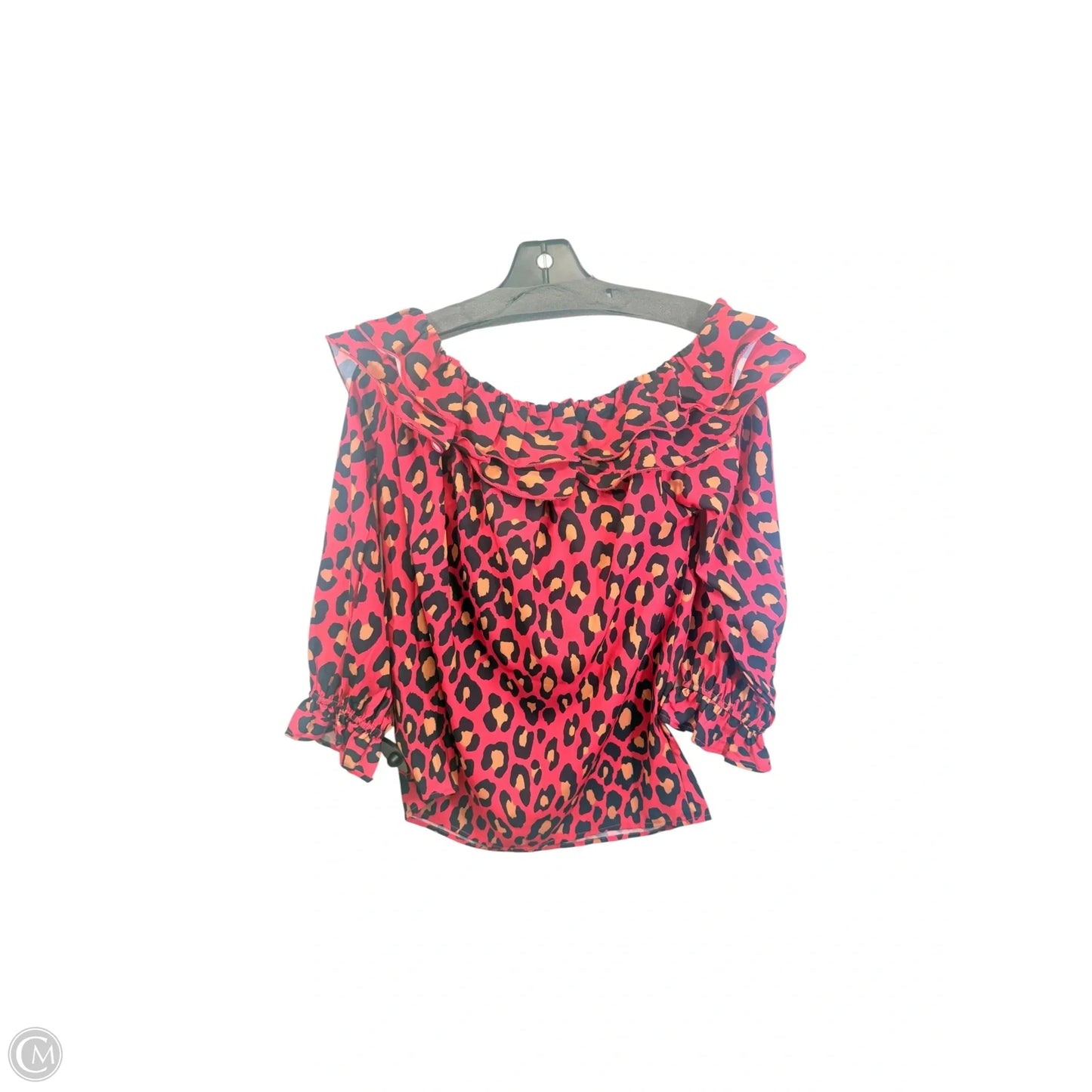 Top Long Sleeve By New York And Co In Animal Print, Size: M