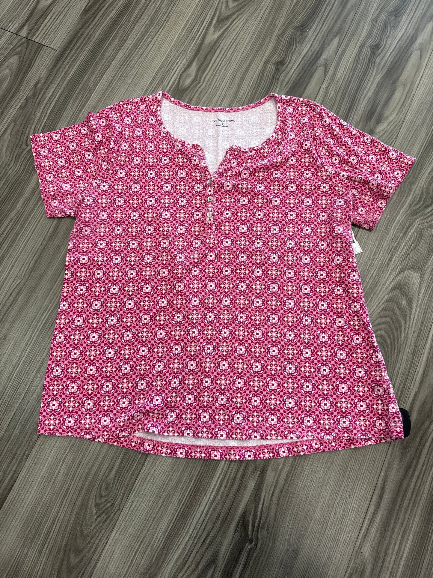 Top Short Sleeve By Croft And Barrow Size: Xl