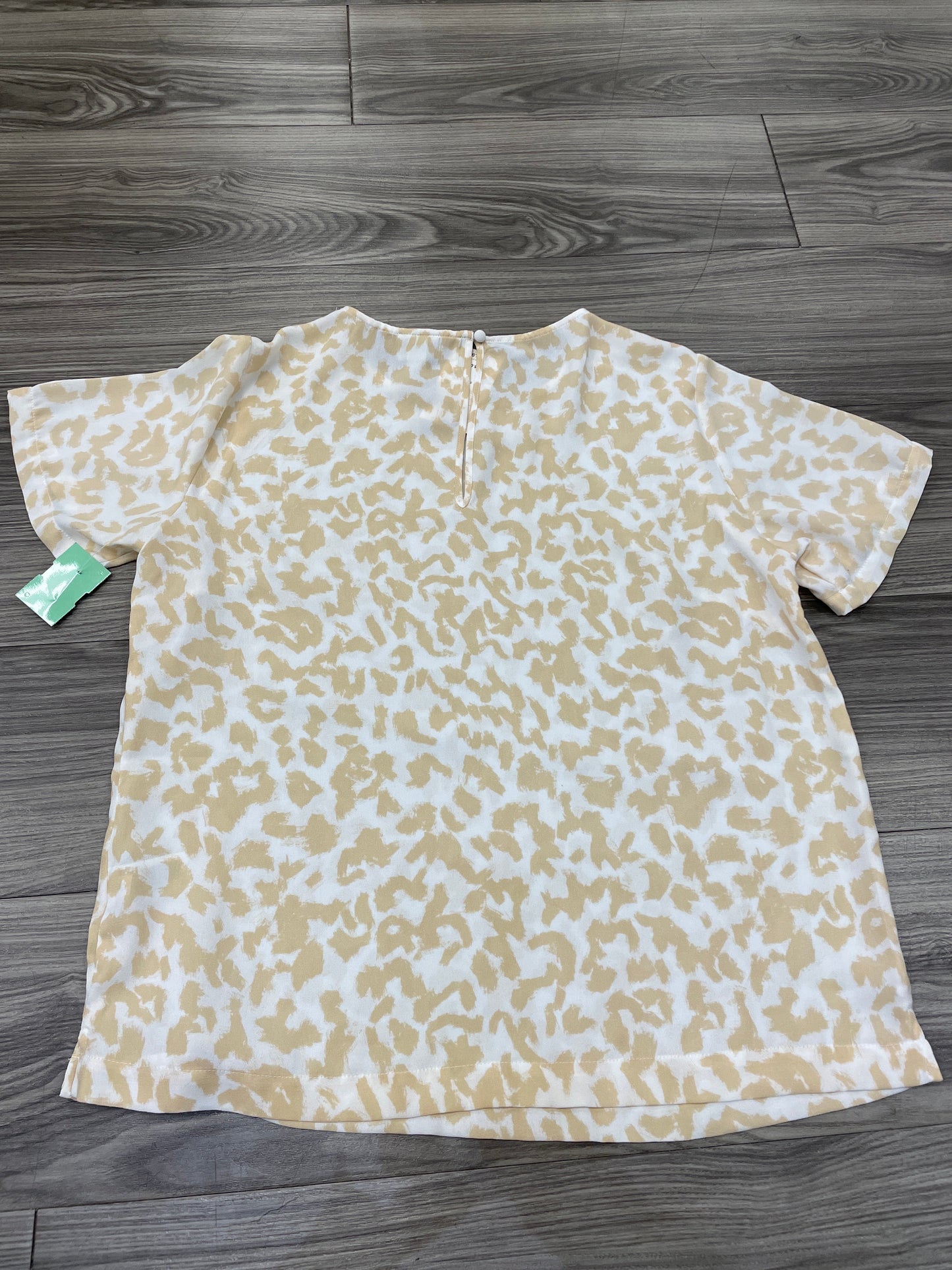 Tan & White Top Short Sleeve A New Day, Size M