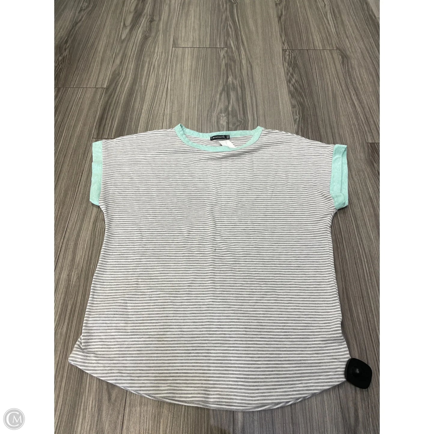 Top Short Sleeve By Staccato In Striped Pattern, Size: S