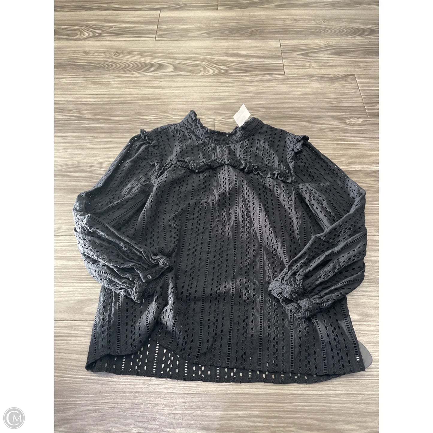 Top Long Sleeve By Madewell In Black, Size: M