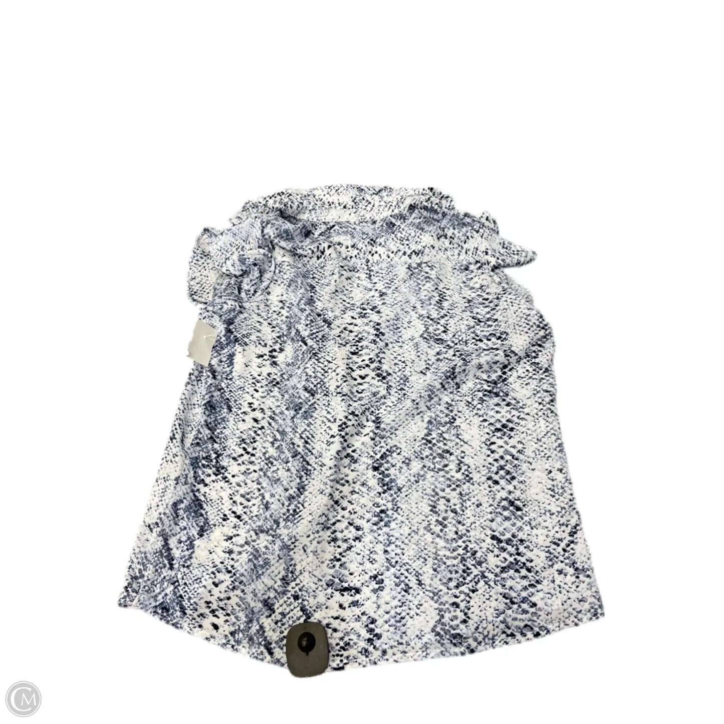 Blouse Sleeveless By Calvin Klein In Blue, Size: S