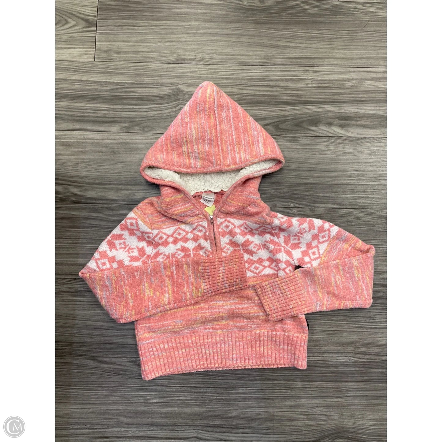 Sweatshirt Hoodie By No Boundaries In Pink & White, Size: M