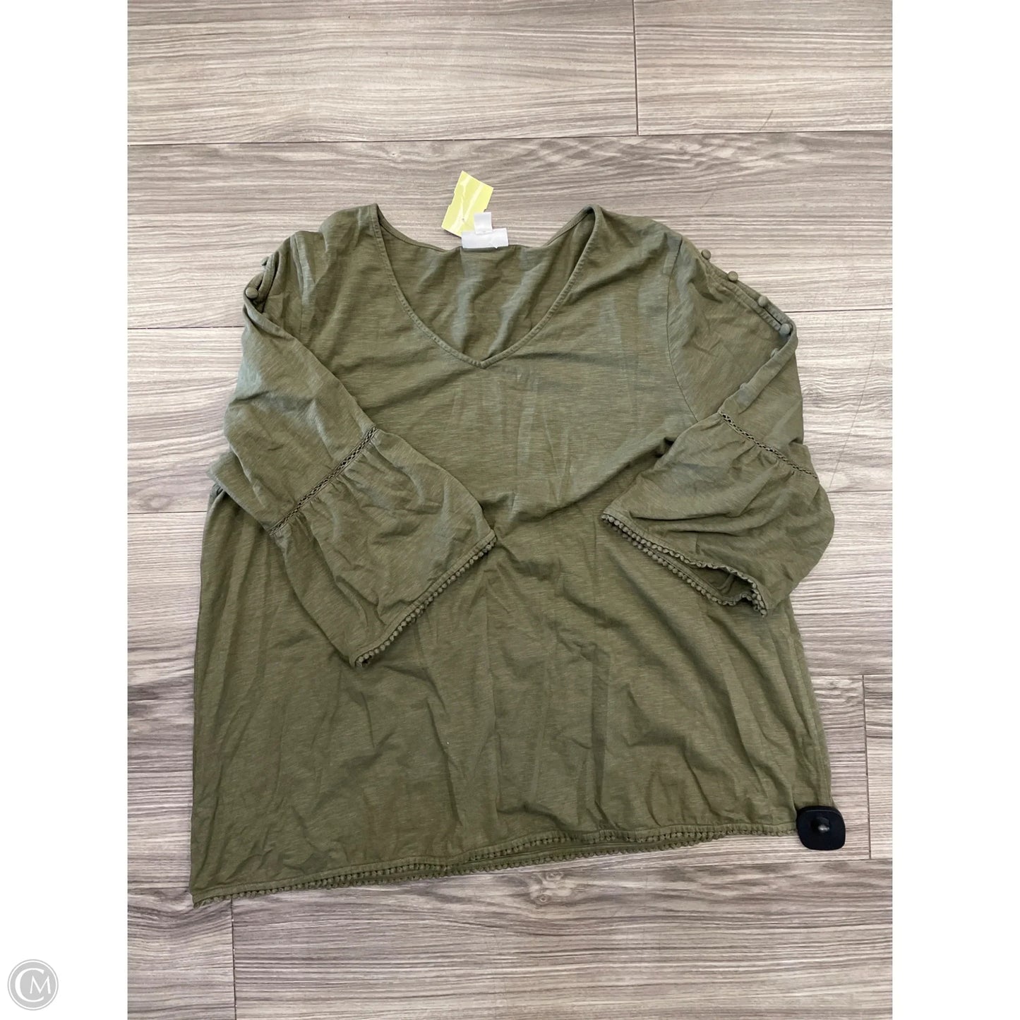 Top 3/4 Sleeve By J. Jill In Green, Size: Xl