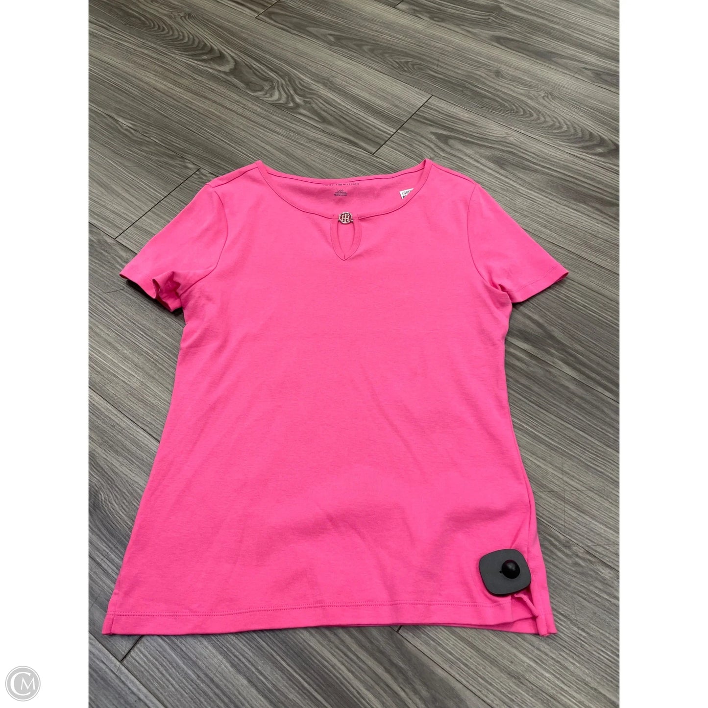 Top Short Sleeve By Tommy Hilfiger In Pink, Size: L