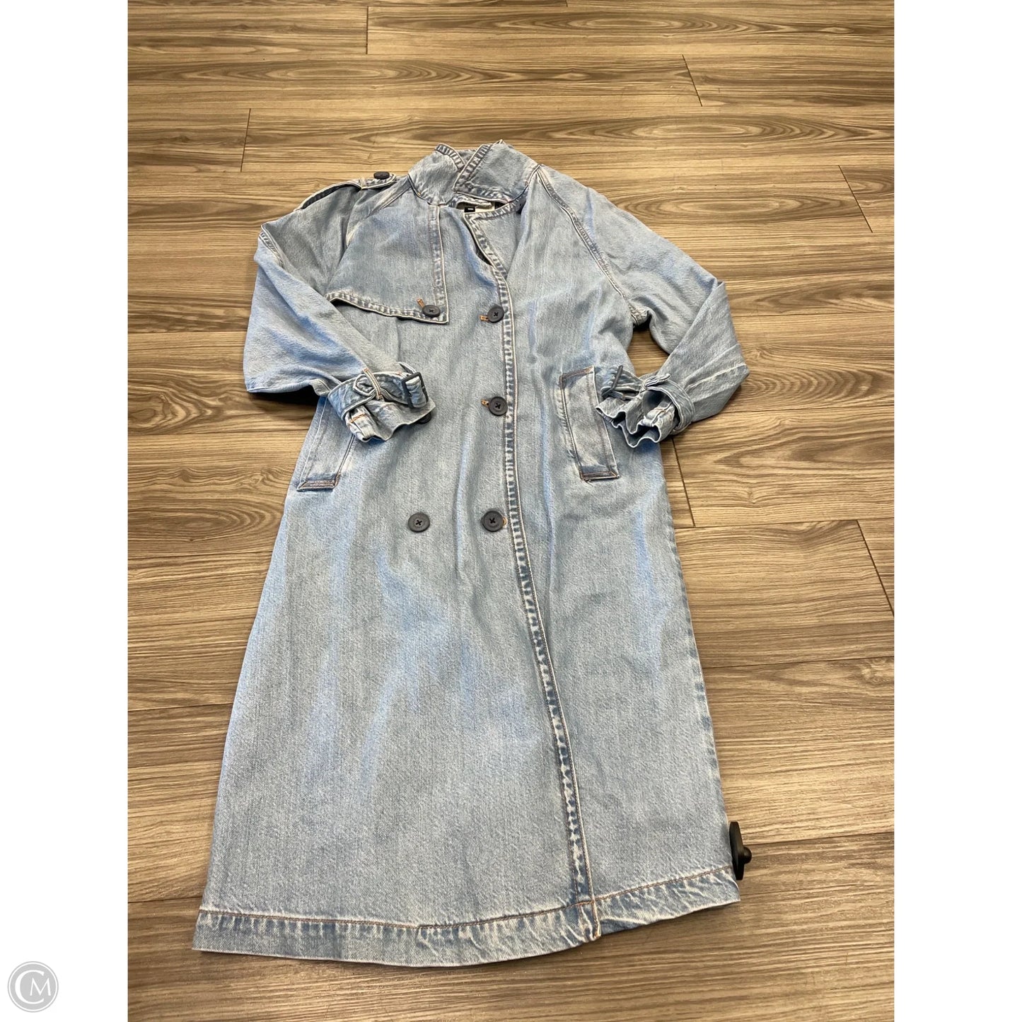 Coat Trench Coat By American Eagle In Blue, Size: M