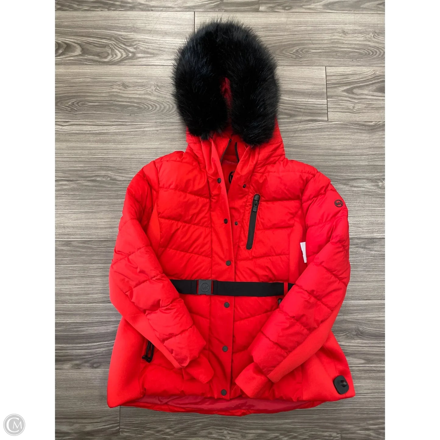 Coat Designer By Michael Kors In Black & Red, Size: 2x