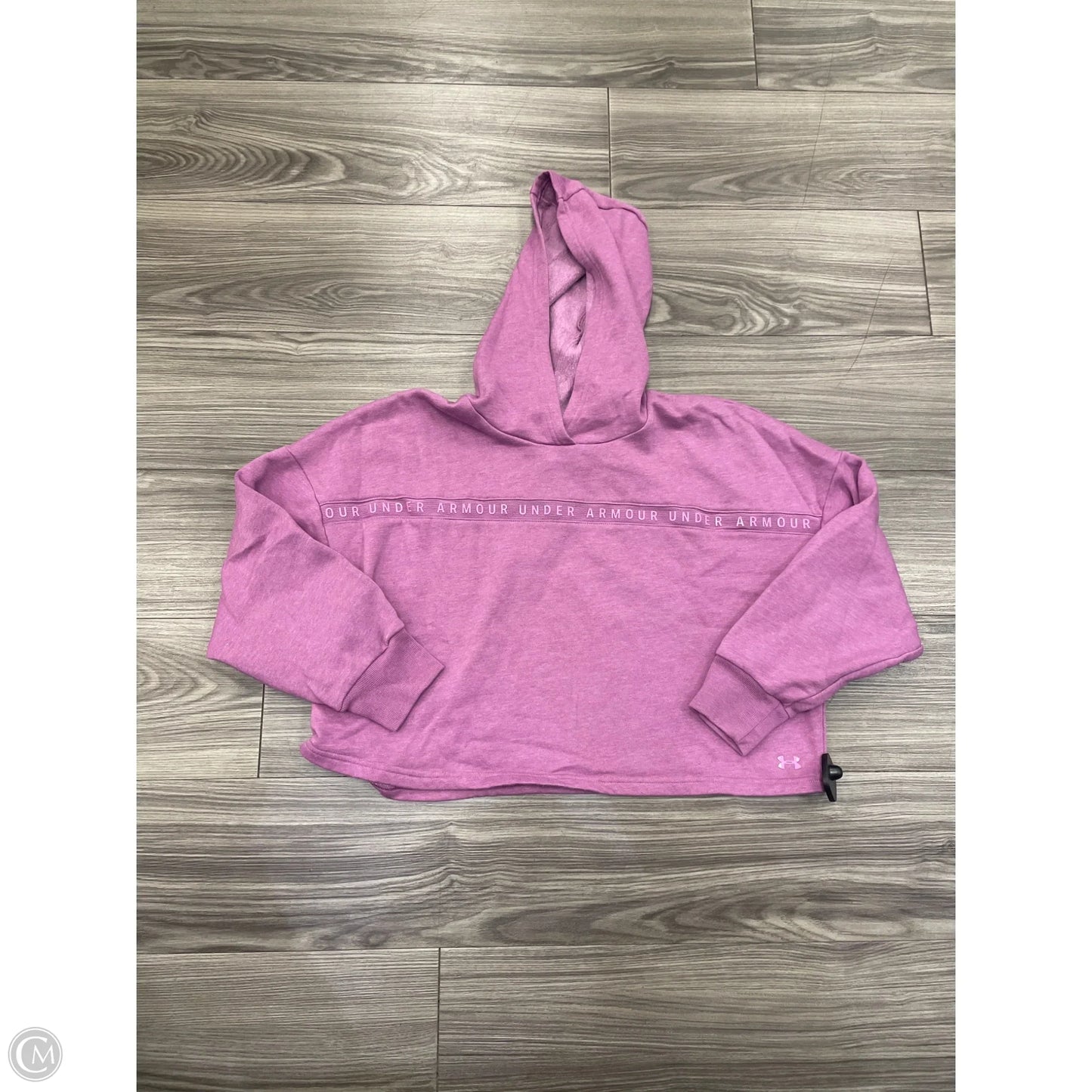 Athletic Sweatshirt Hoodie By Under Armour In Pink, Size: M
