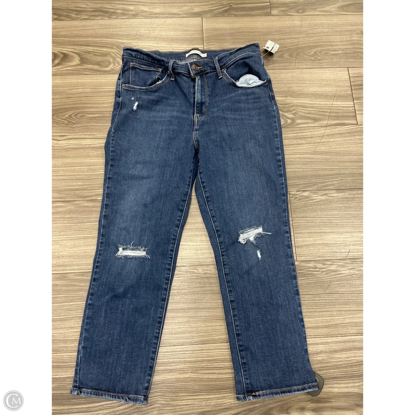 Jeans Straight By Levis In Navy, Size: 12