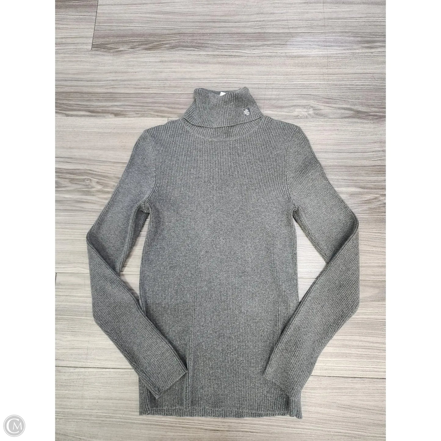 Sweater By Lauren By Ralph Lauren In Grey, Size: M