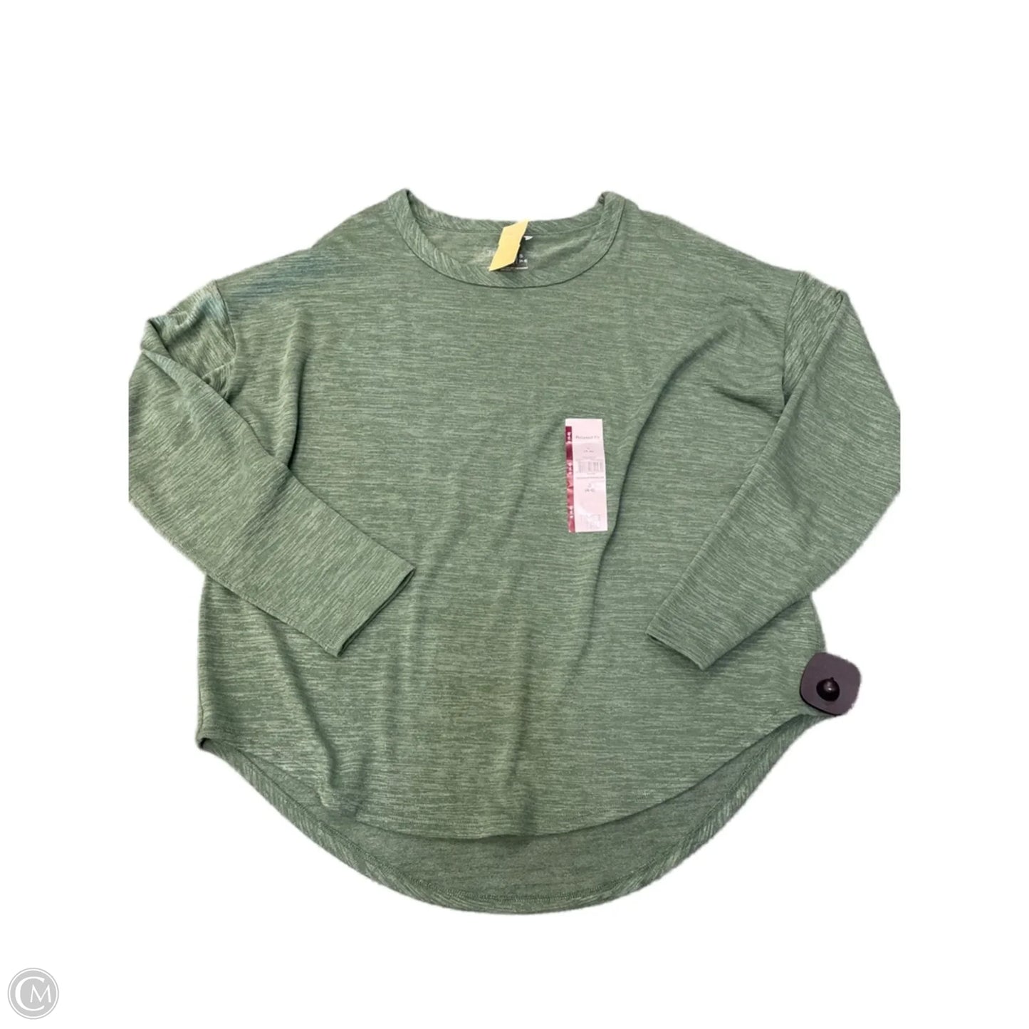 Top Long Sleeve Basic By Time And Tru In Green, Size: S