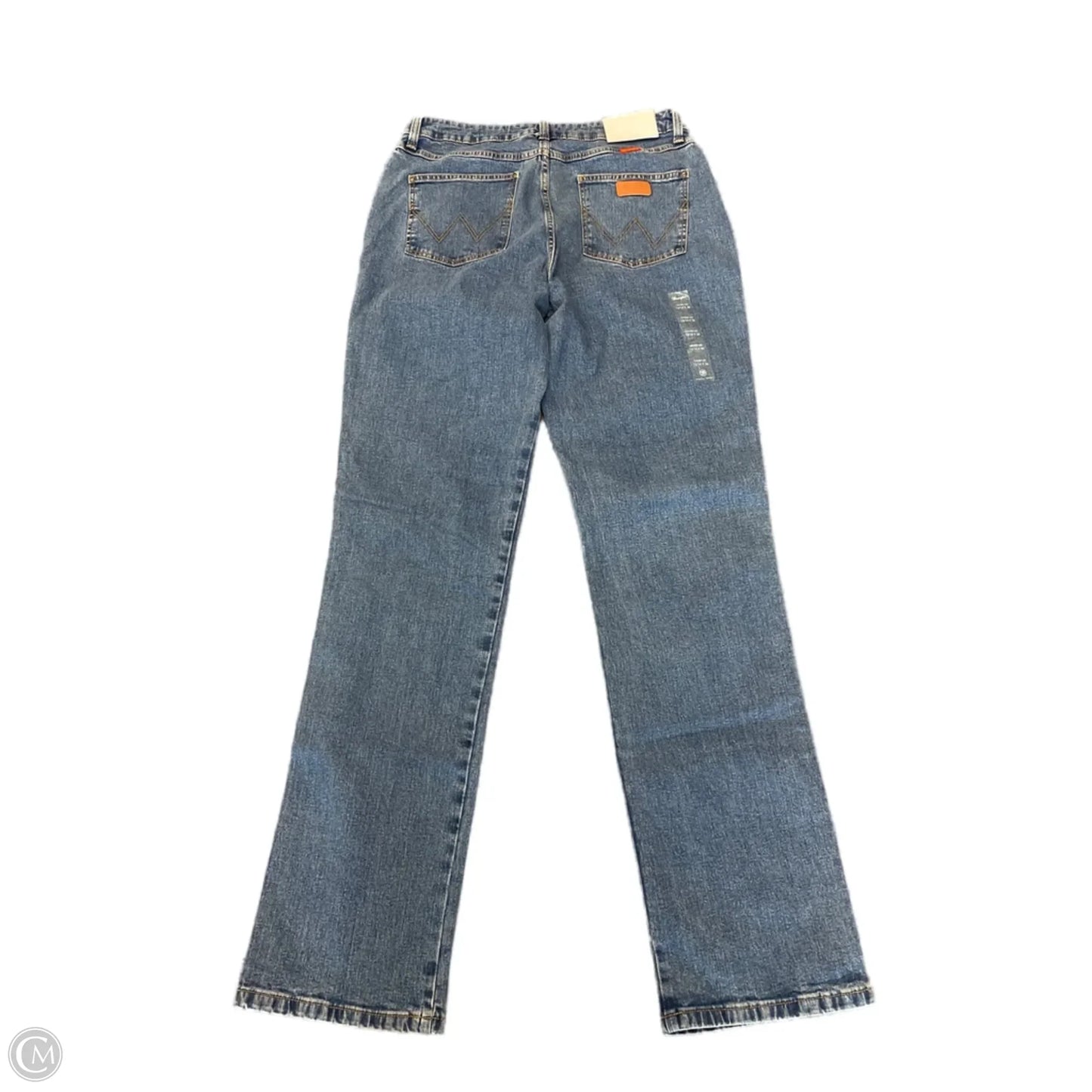 Jeans Straight By Wrangler In Blue Denim, Size: 14