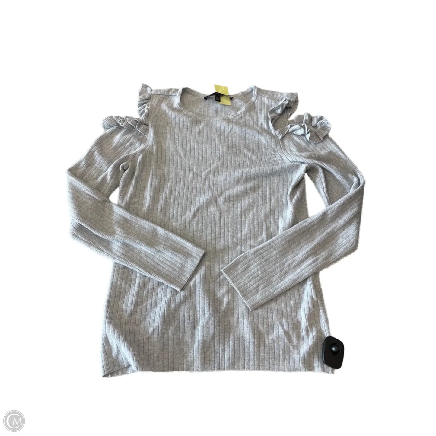 Top Long Sleeve By White House Black Market In Grey, Size: L