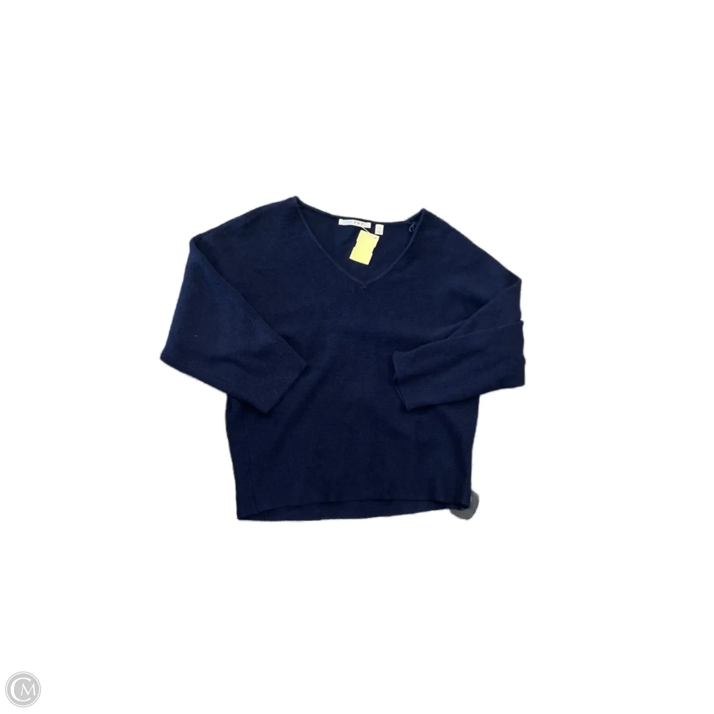 Top 3/4 Sleeve By Cyrus Knits In Navy, Size: S